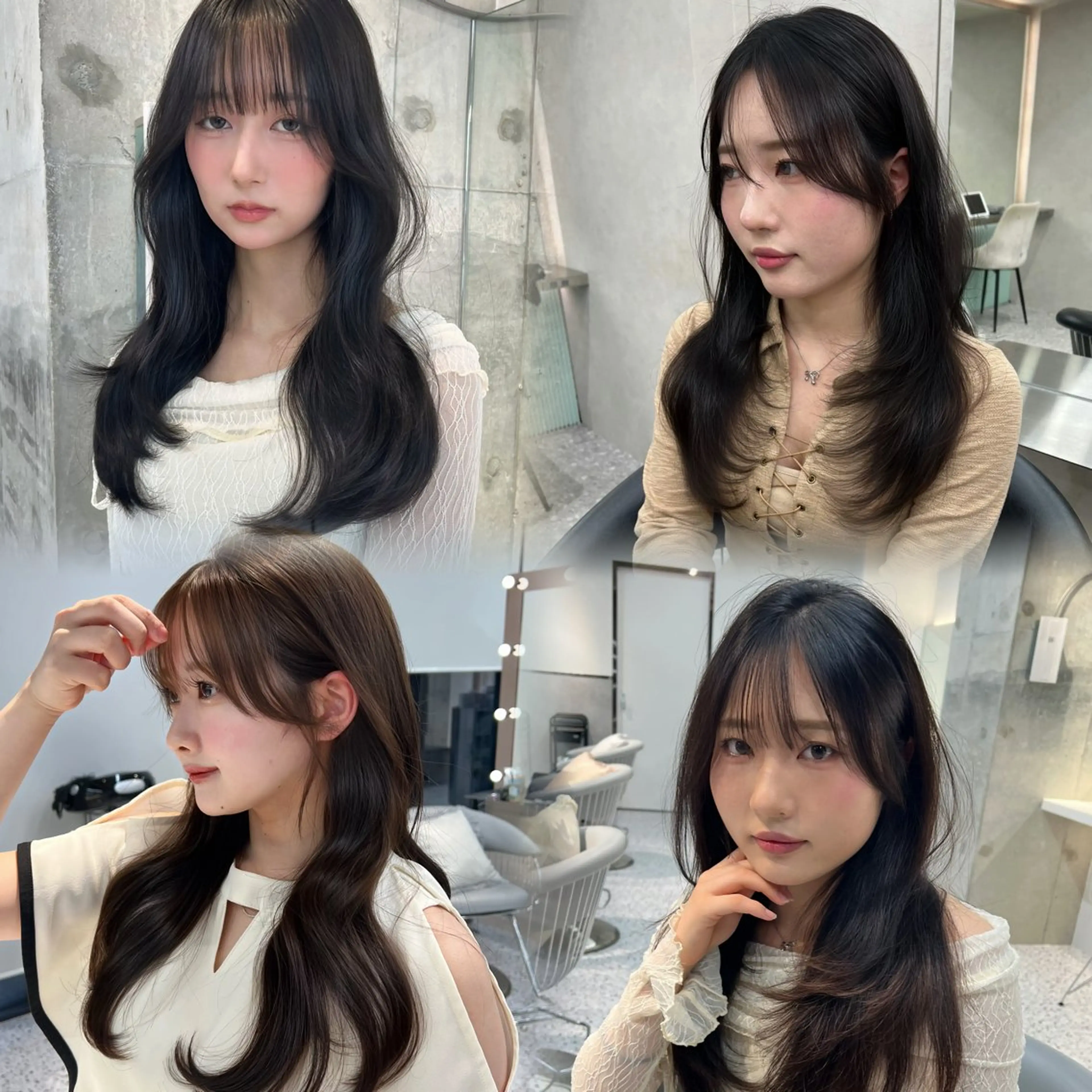 ロング カット ヘアカラー トリートメント 博多ベージュ 🐻松井傑のヘアスタイル
