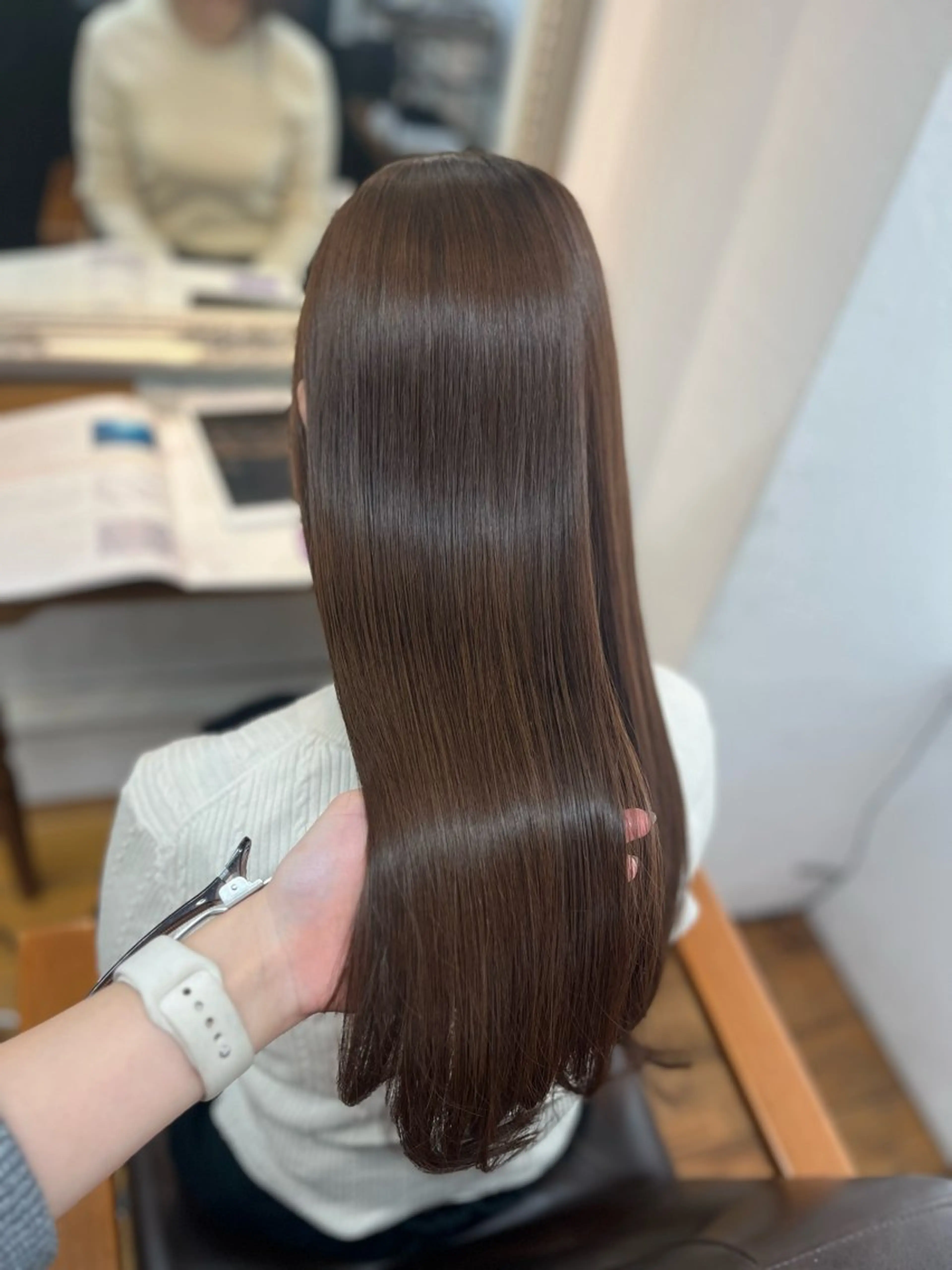 ロング カット ヘアカラー トリートメント sakura🎀 韓国ヘア/オリーブのヘアスタイル