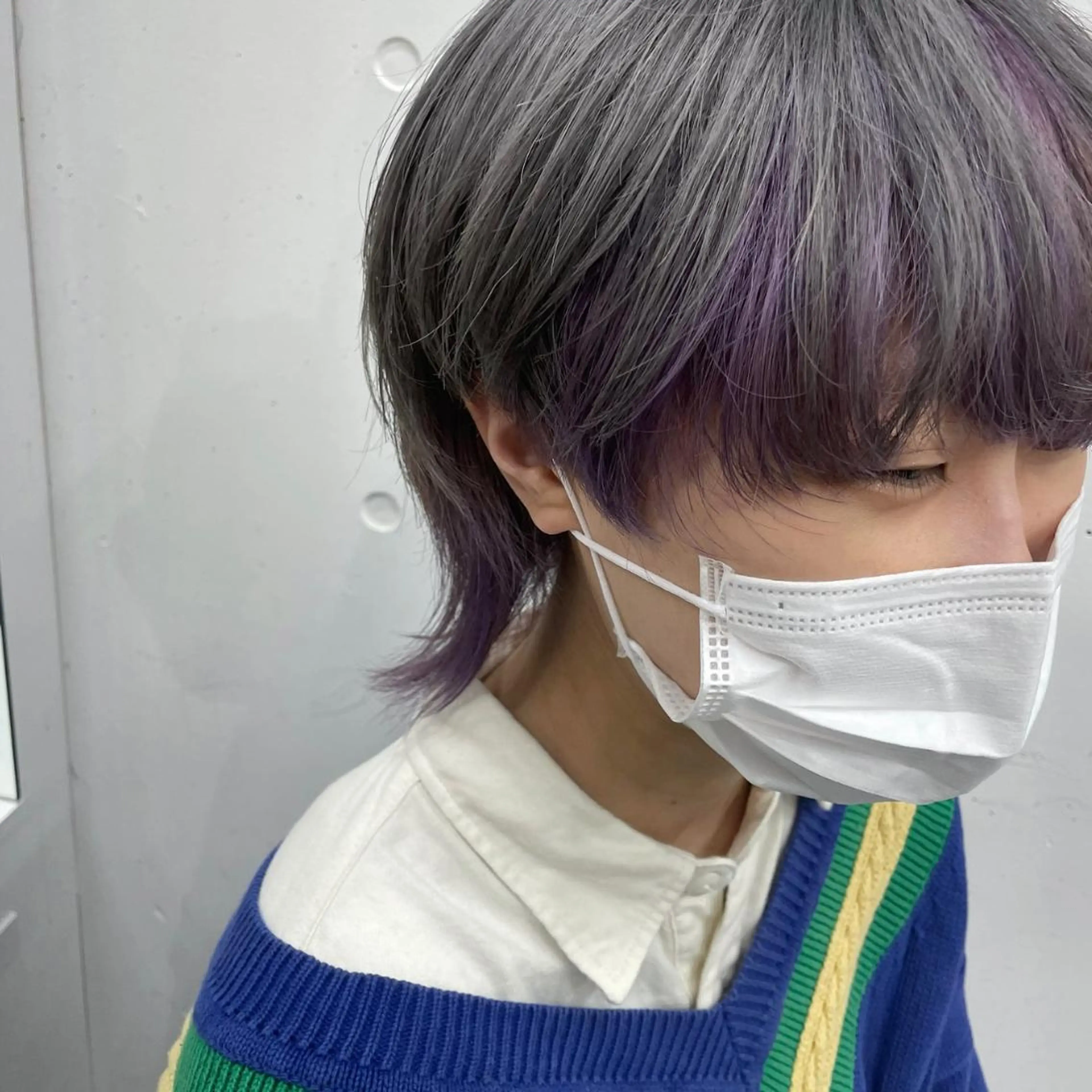 ショート カラー センターパート／マッ シュ／パーマ　あさみのヘアスタイル