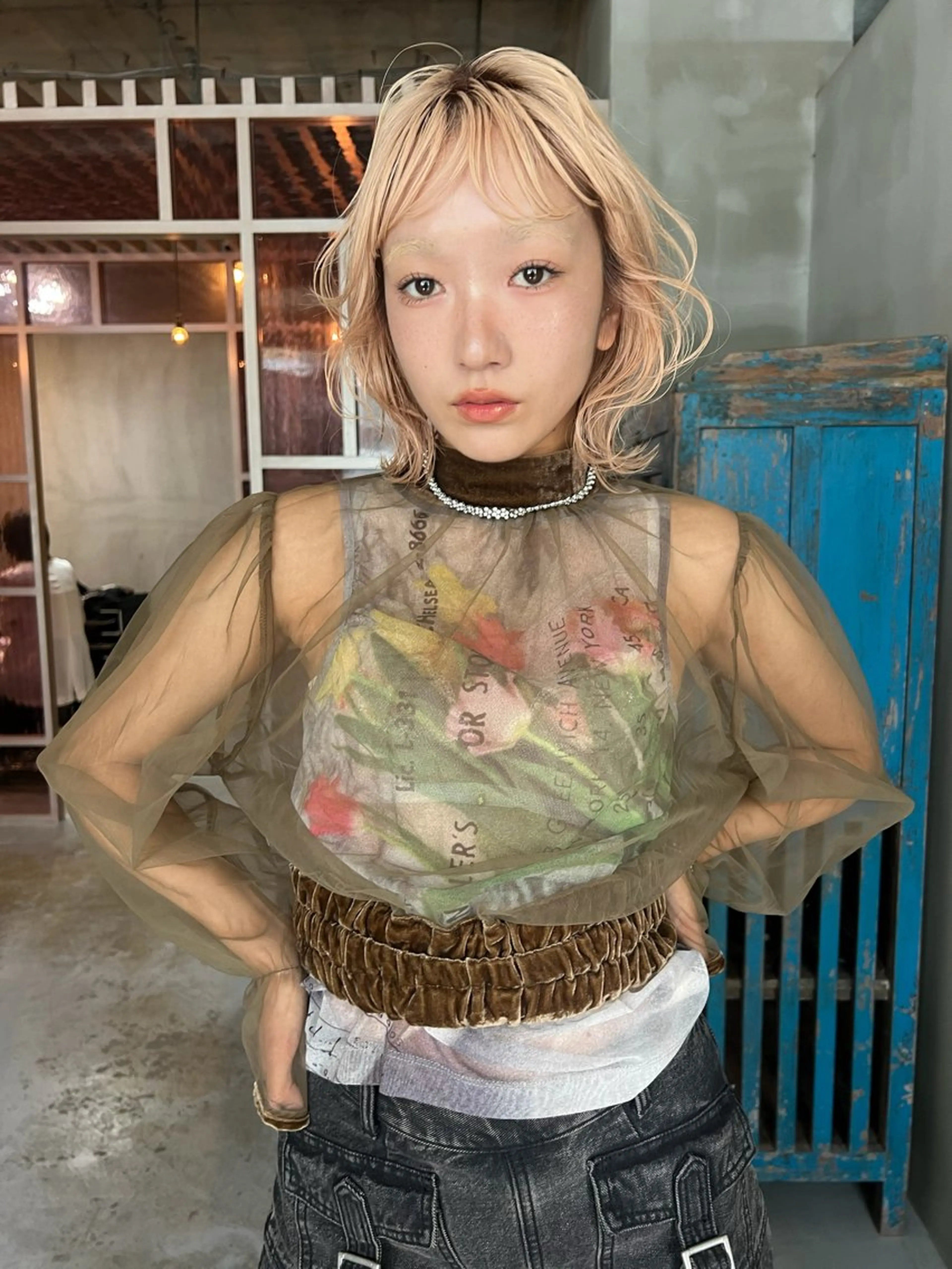 ショート カット ヘアカラー ブリーチ/ハイトーン レイヤー/Maanaのヘアスタイル