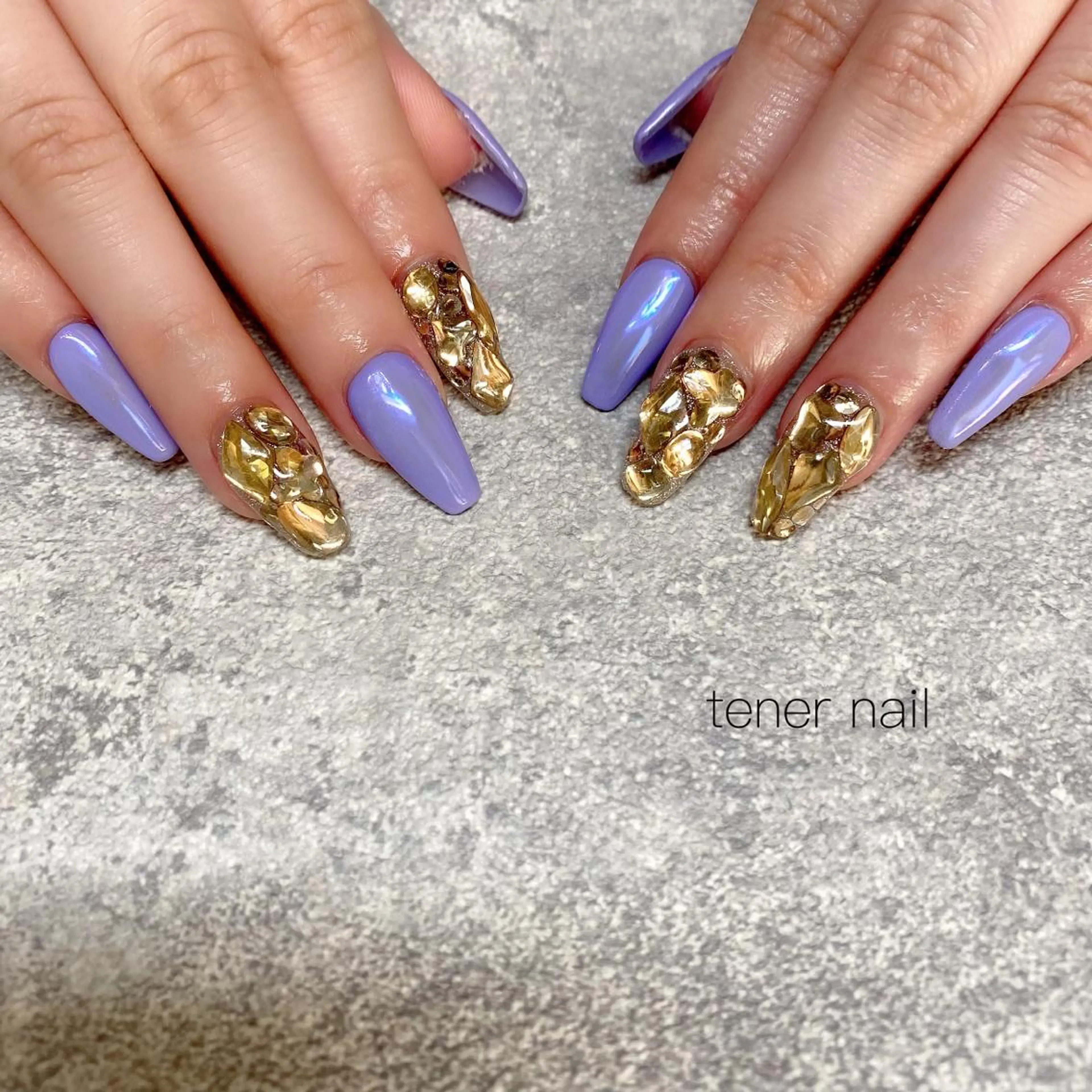 ネイル パープル テネルネイル tener nailのネイルデザイン