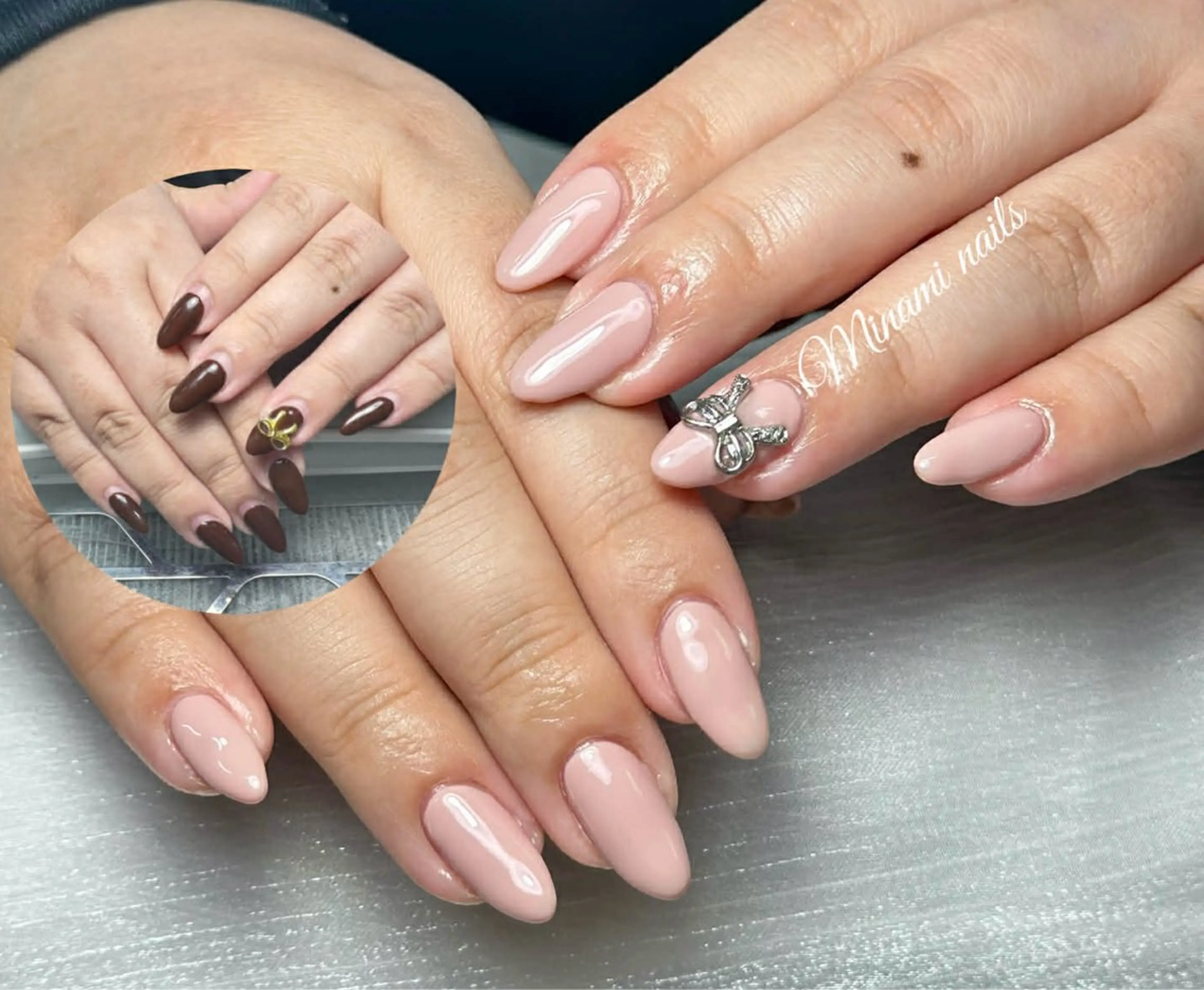 ネイル アートネイル オーロラネイル ガーリー キラキラネイル 韓国ネイル ハンドネイル Minami Nailsのネイルデザイン