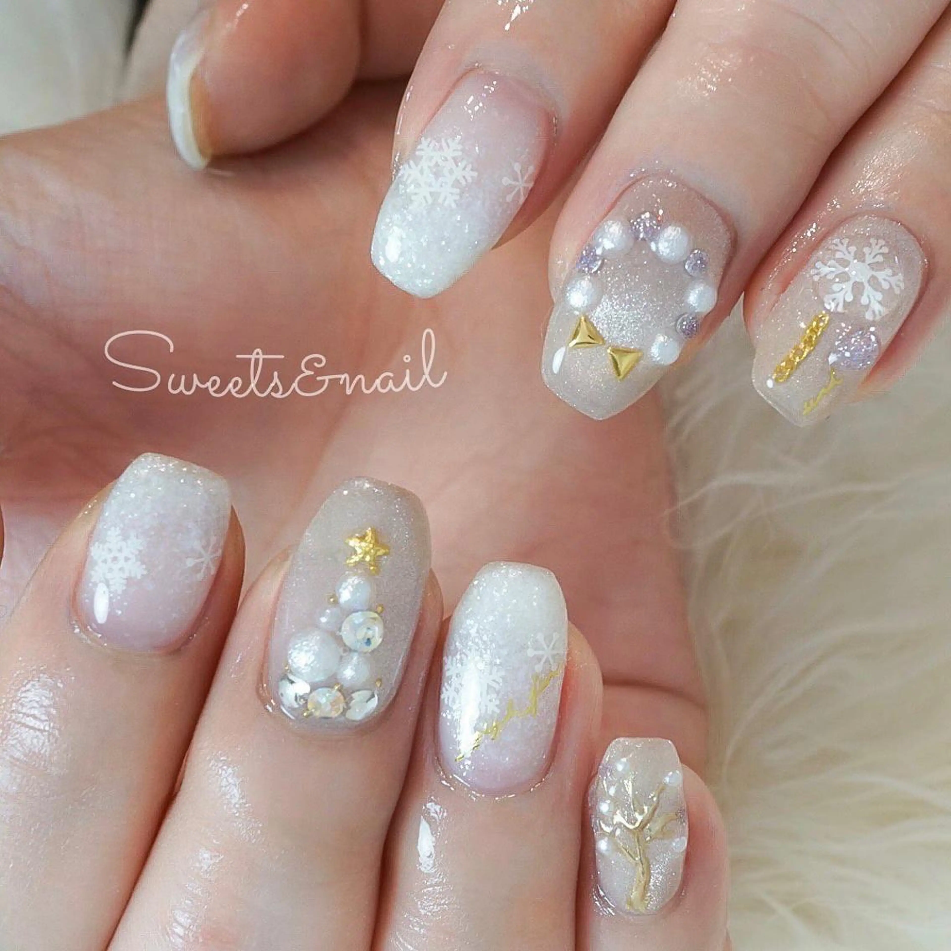 ネイル フラッシュネイル ジェルネイル キラキラネイル マグネットネイル オフィスネイル Sweets＆ nail みなこのネイルデザイン