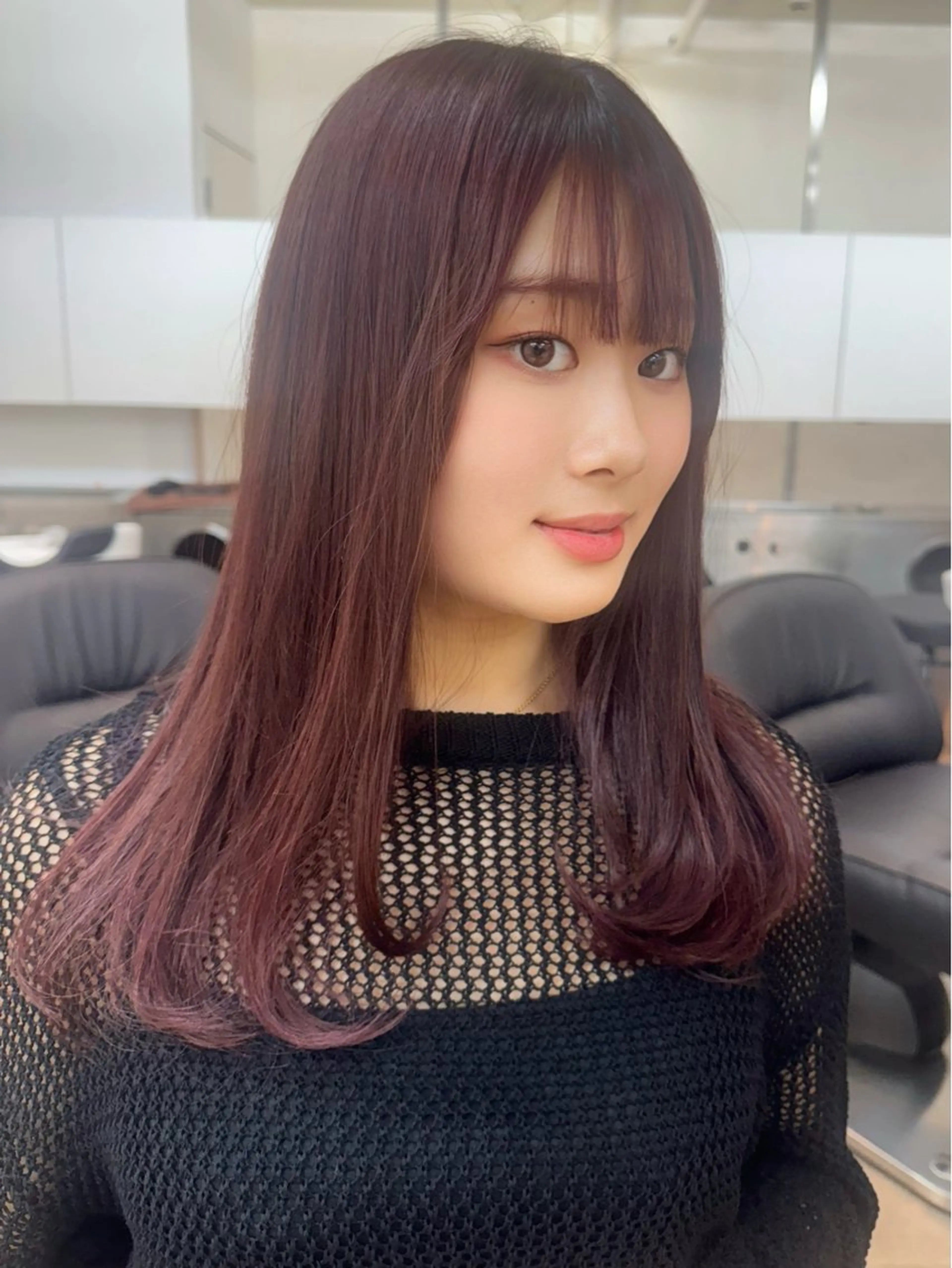 ミディアム カラー カラー特化型美容師 保住のヘアスタイル