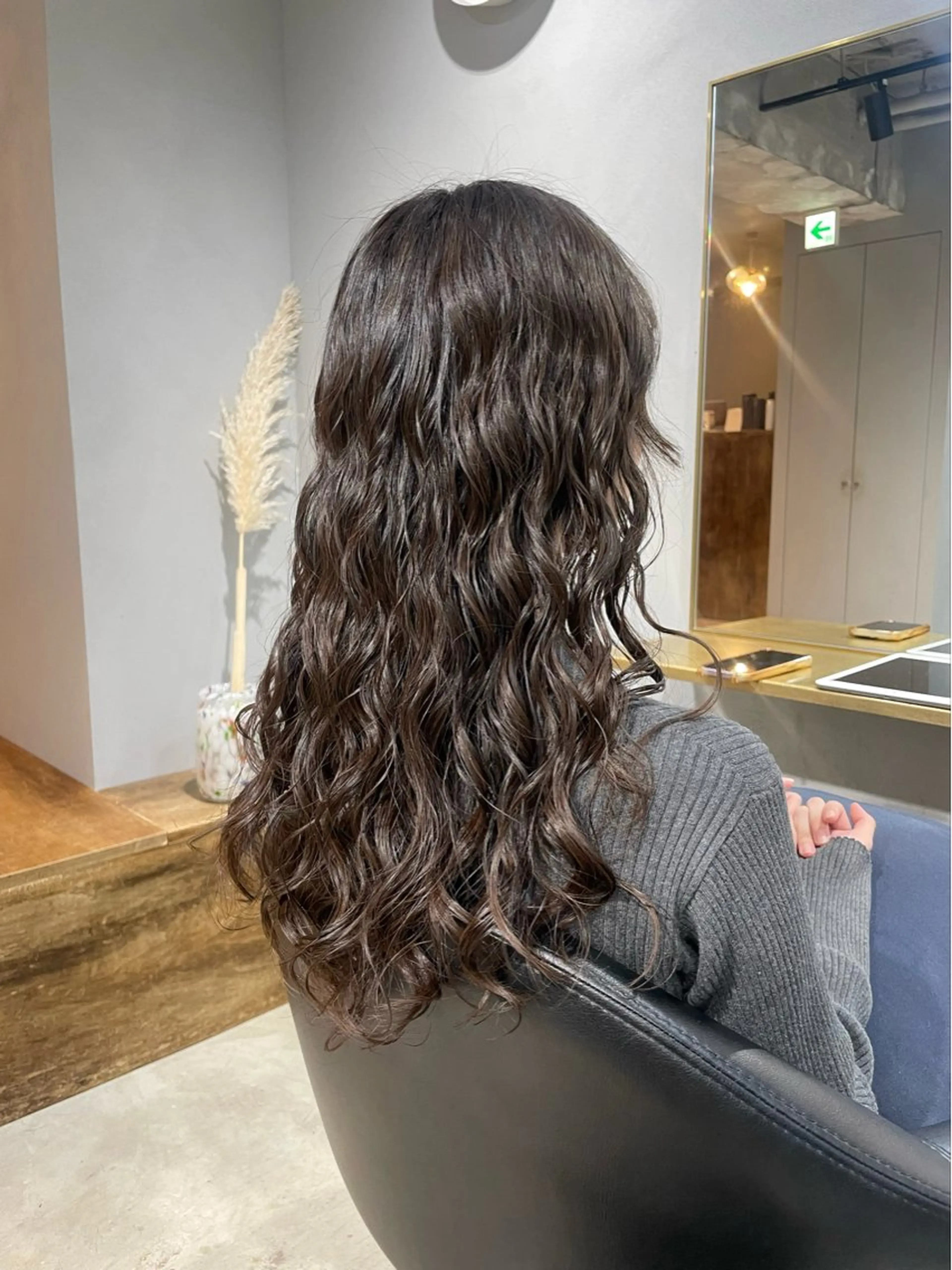 ロング パーマ 髪質改善 ロング 縮毛矯正 カット パーマ トリートメント 【表参道】Ruri デジタルパーマのヘアスタイル