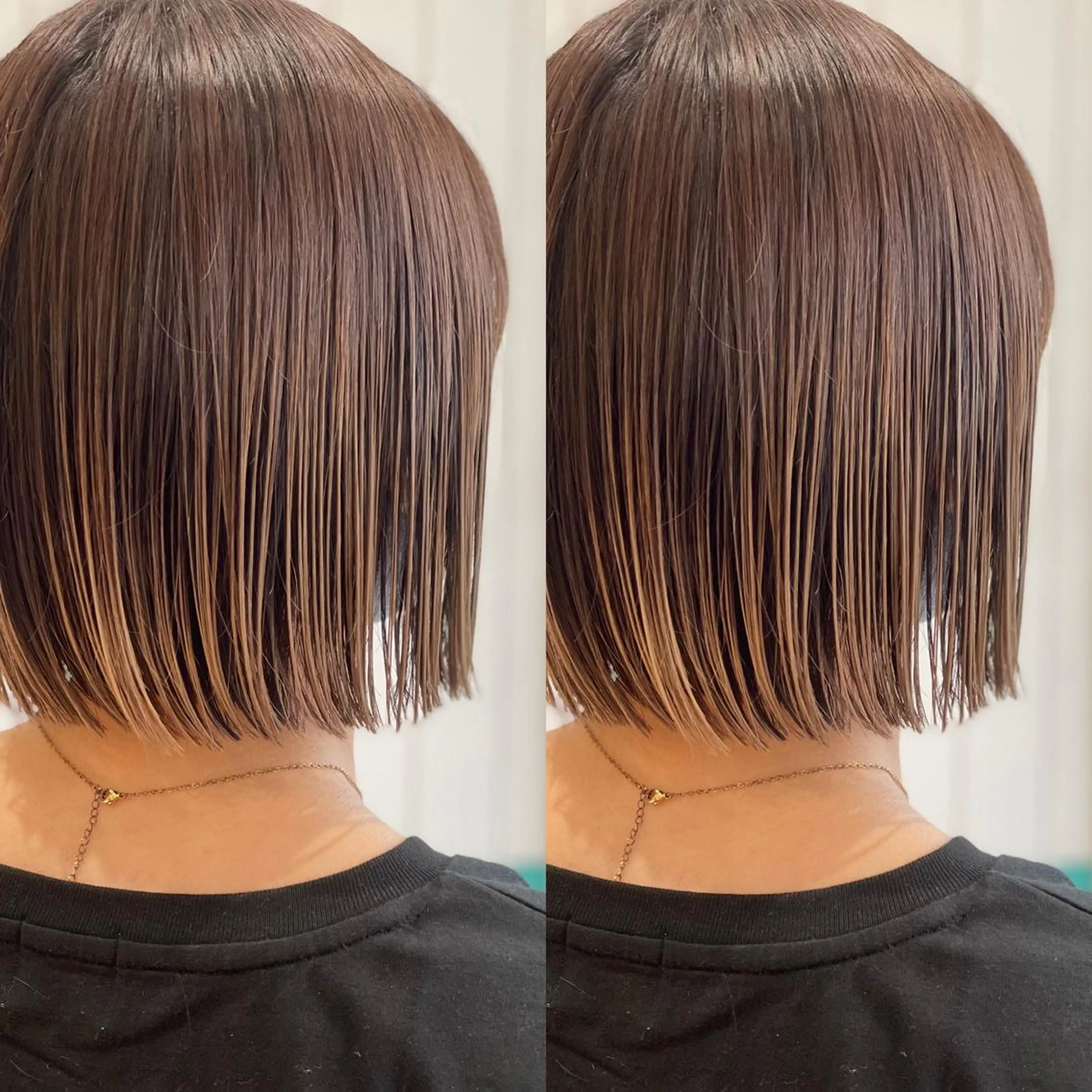 ミディアム 切りっぱなしボブ ボブ Snaly カラー特化ページのヘアスタイル