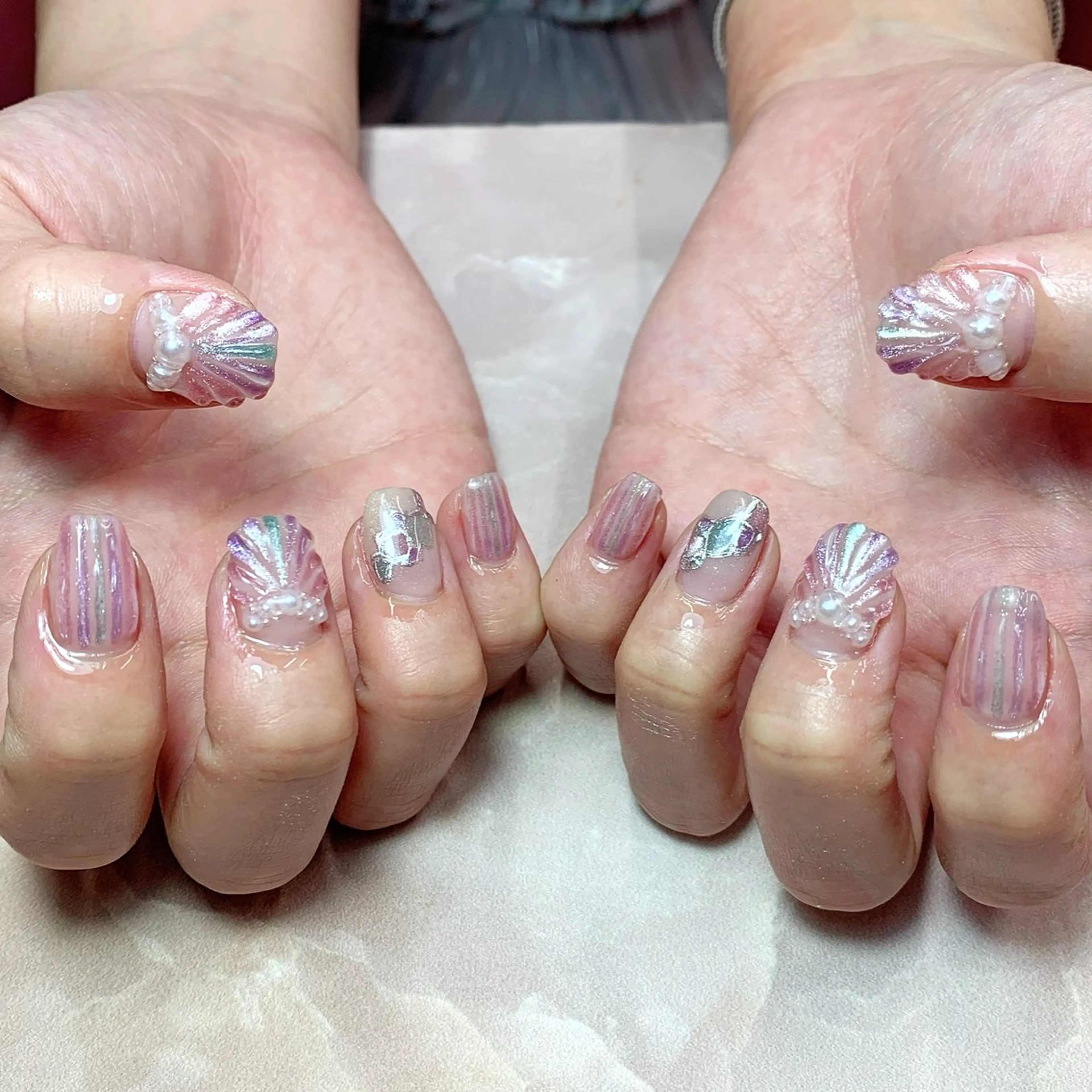 ネイル ハンドネイル Rose Glass 高蔵寺店のネイルデザイン