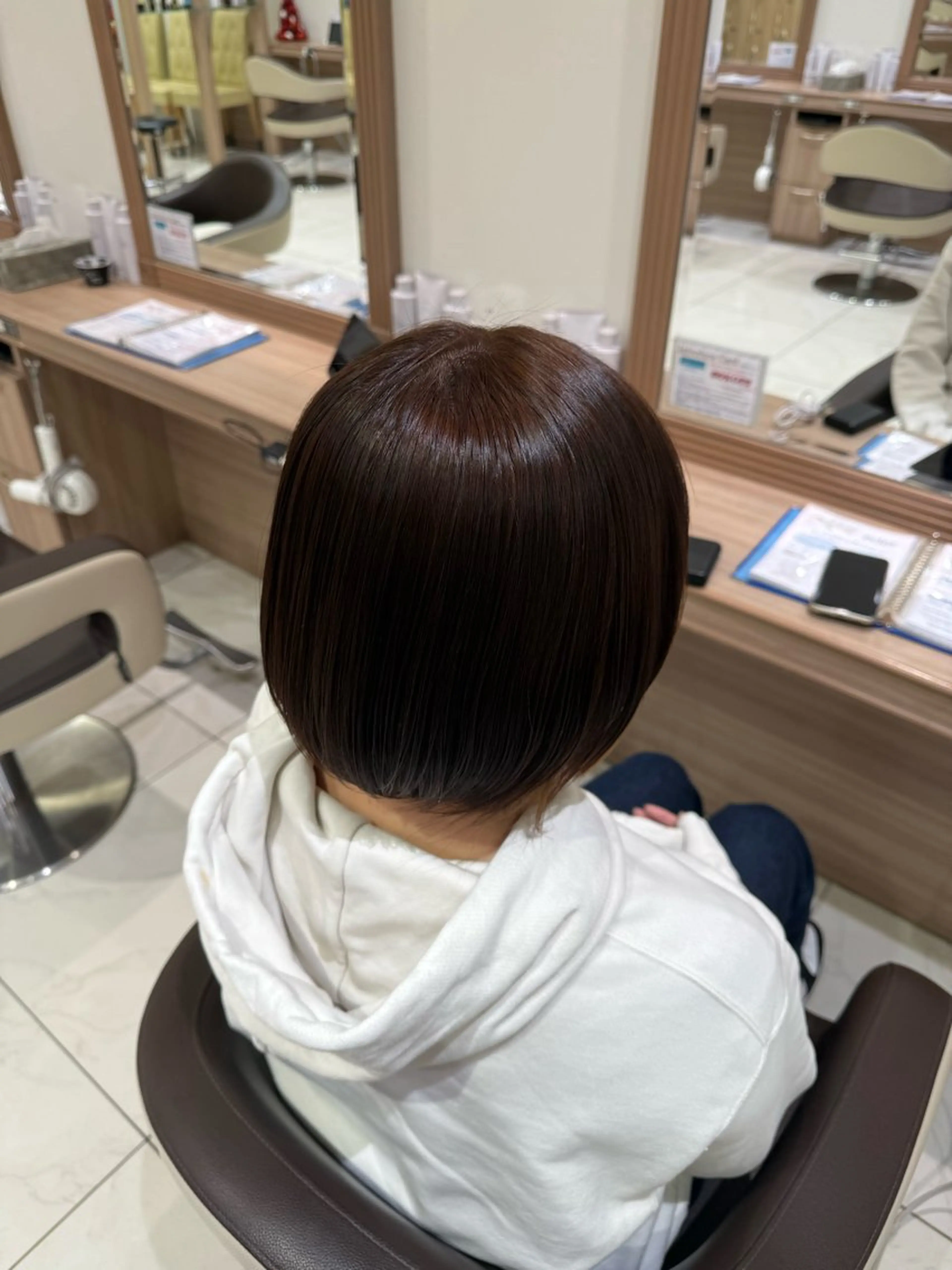 ミディアム カラー ブリーチ ブリーチなしカラー ヘアカラー 山内 星愛🫧のヘアスタイル