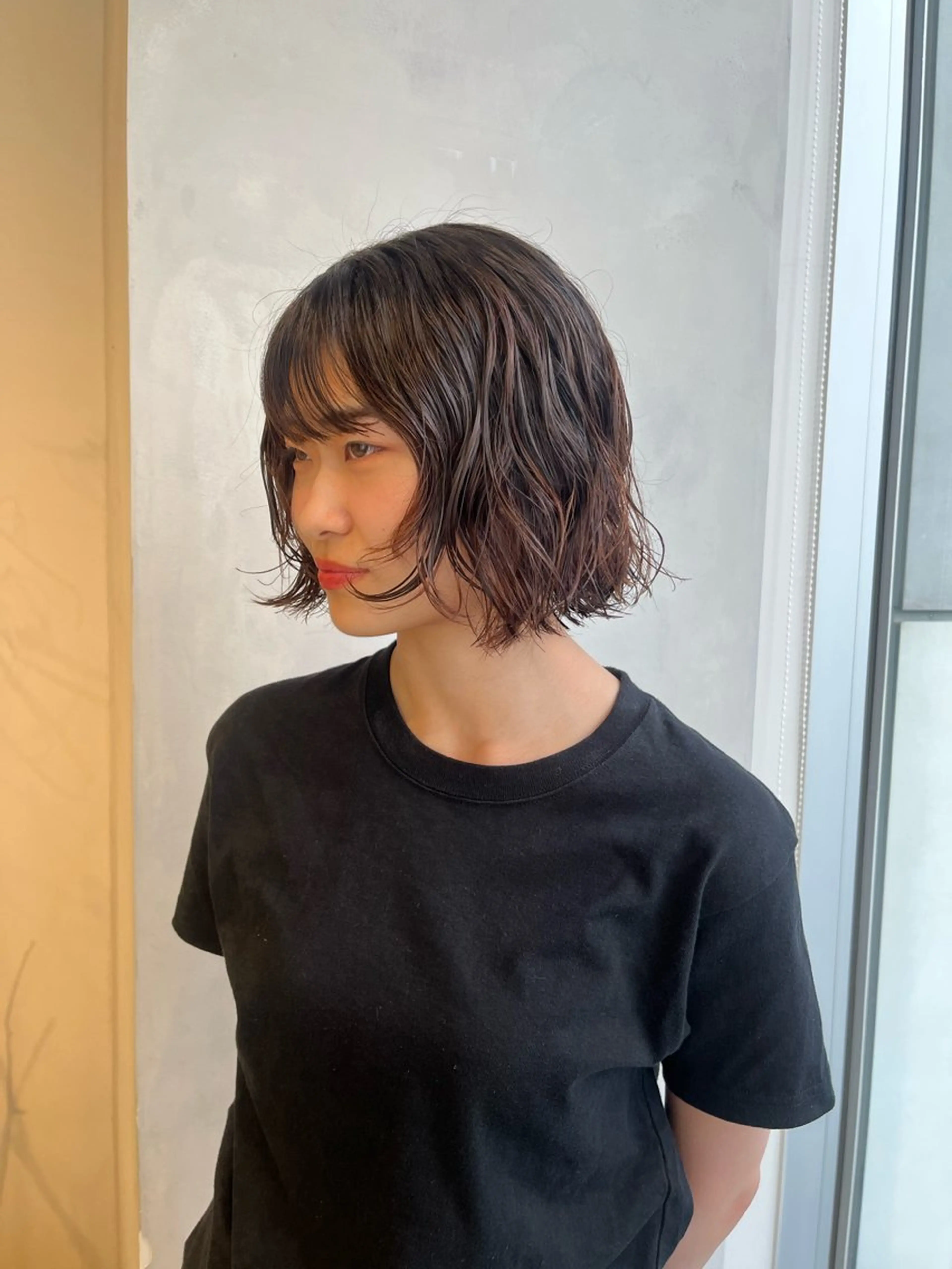 ショート パーマ カット パーマ トリートメント ボブ/ベージュ/ パーマ🪿近森ゆいのヘアスタイル