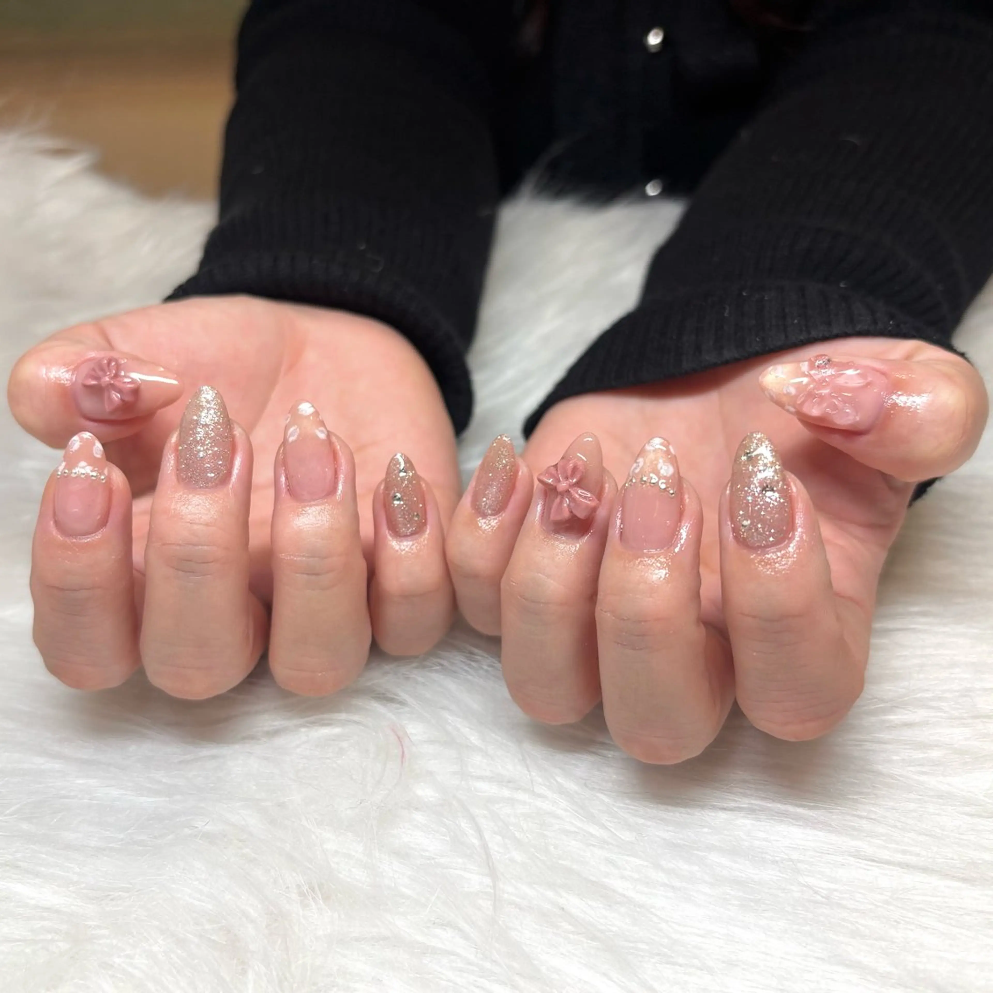 ネイル ピンク ハンドネイル HANA ソブエのネイルデザイン