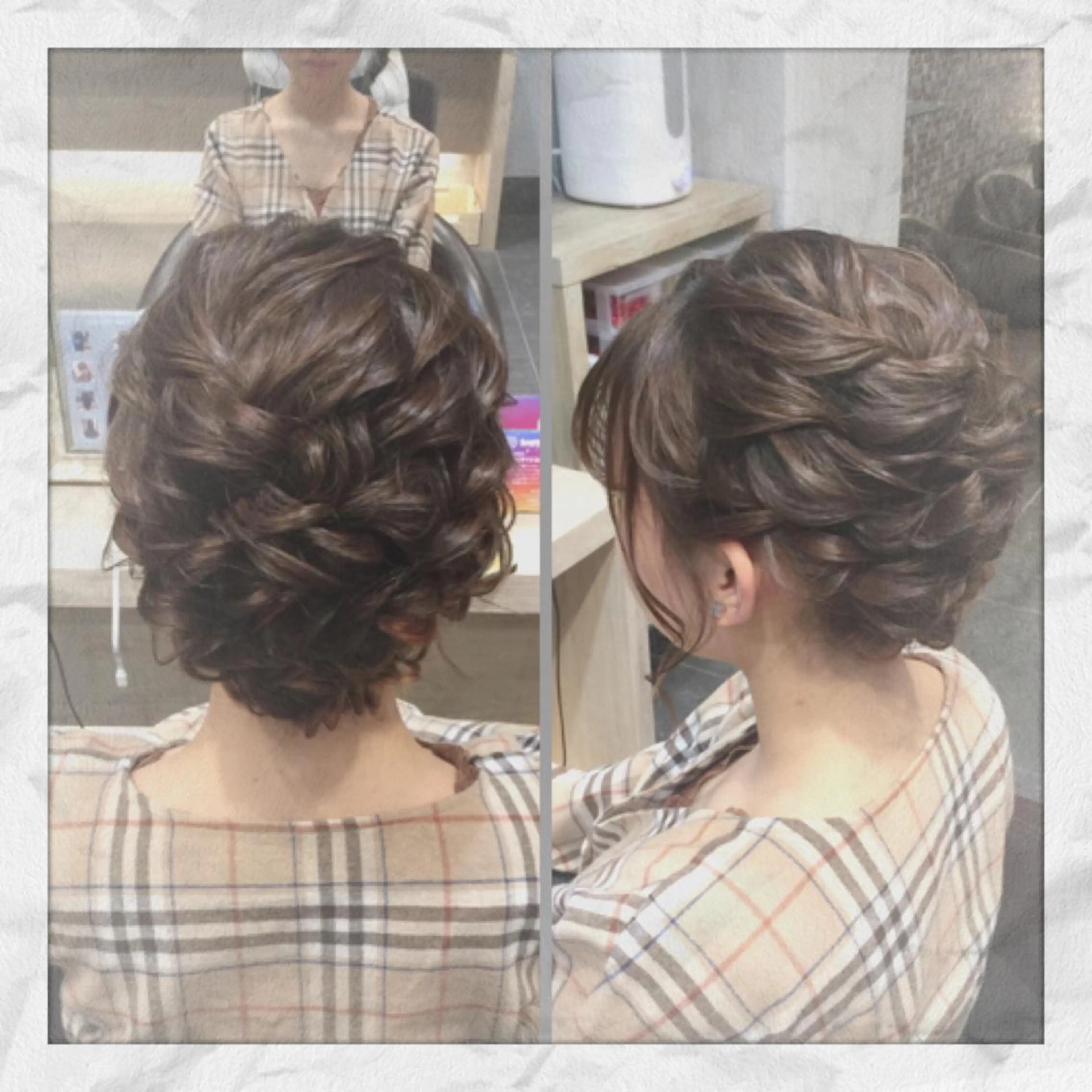 ミディアム ヘアアレンジ 結婚式・ブライダル ヘアセット ヘアセット/着付け 𓇼 まつもと𓇼のその他イメージ