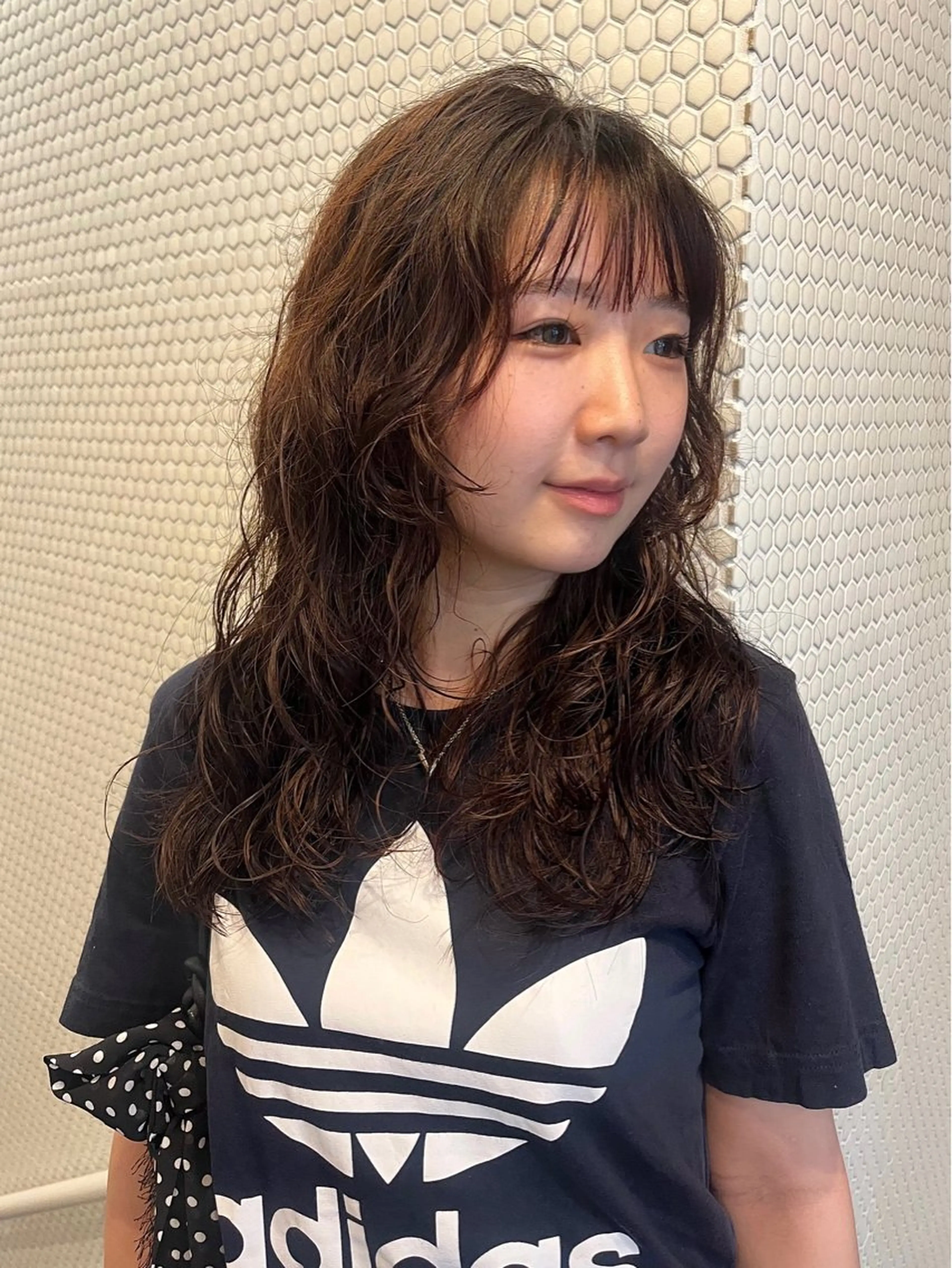 ロング パーマ レイヤー/暖色/ 髪質改善/永礼芳果のヘアスタイル