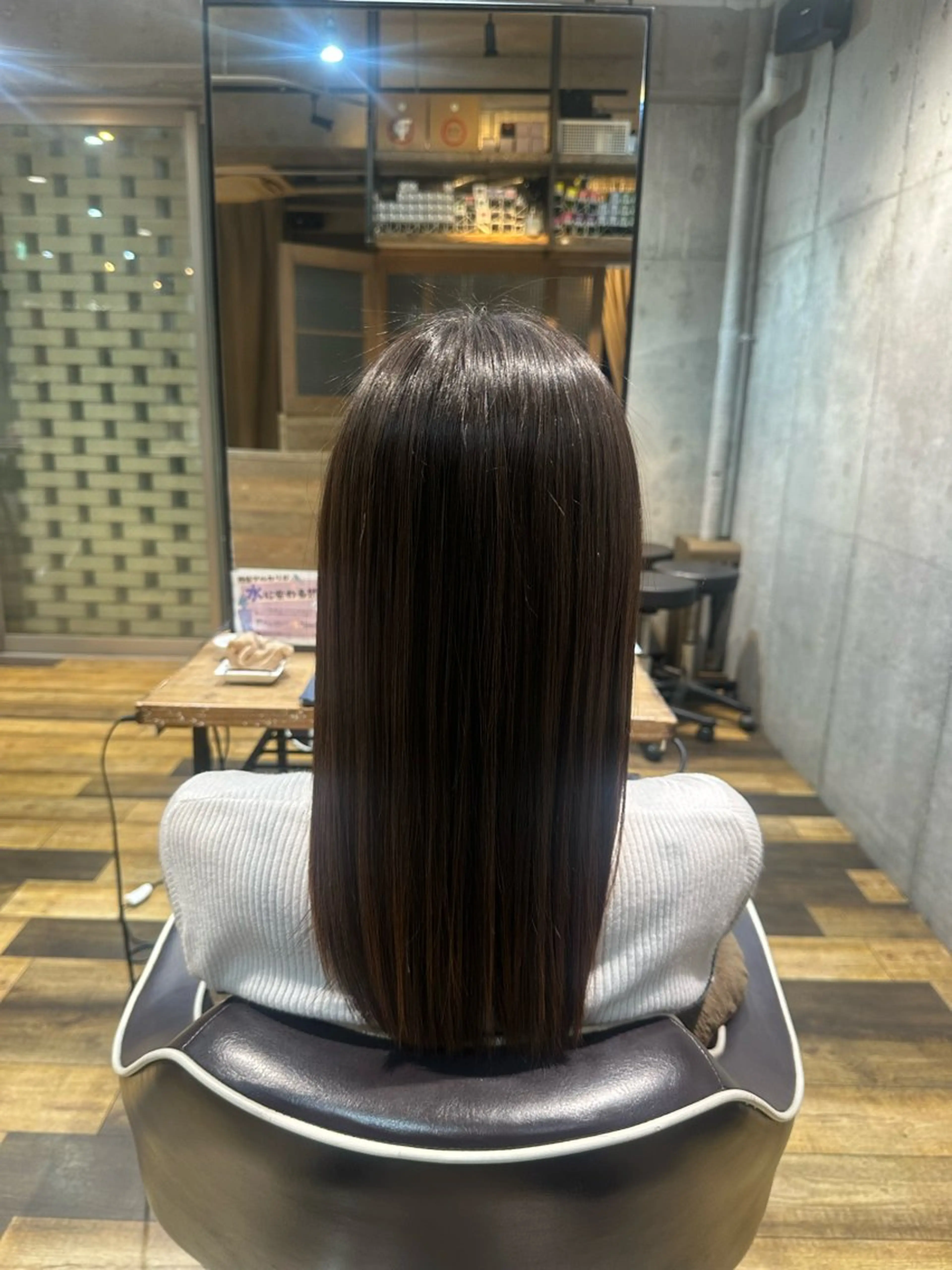 セミロング 縮毛矯正 トリートメント flannel 優介のヘアスタイル