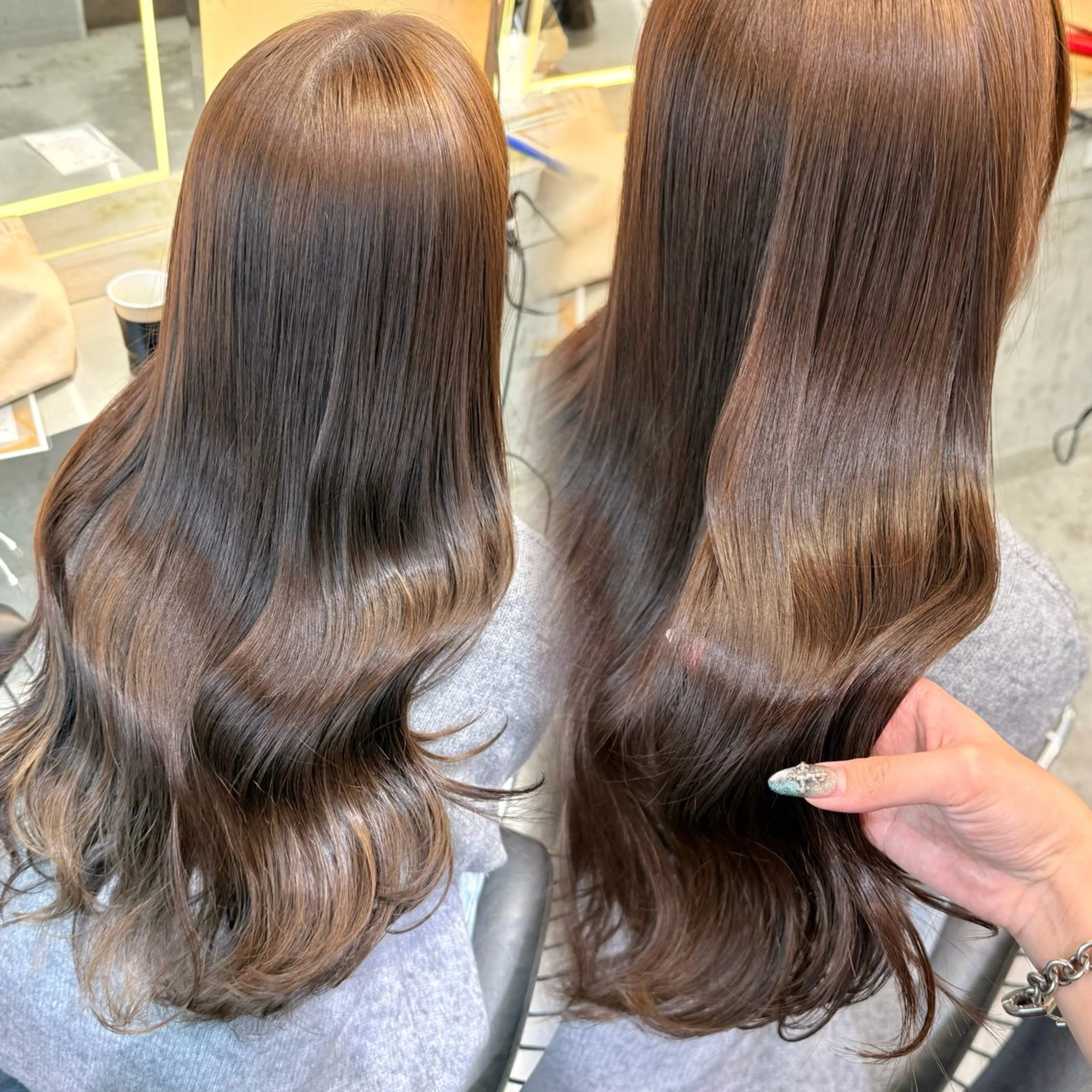 ロング カラー ブリーチ 透明感カラー ダブルカラー ブリーチなしカラー カット ヘアカラー トリートメント 髪質改善/ボブ/ レイヤー❣️yuiのヘアスタイル