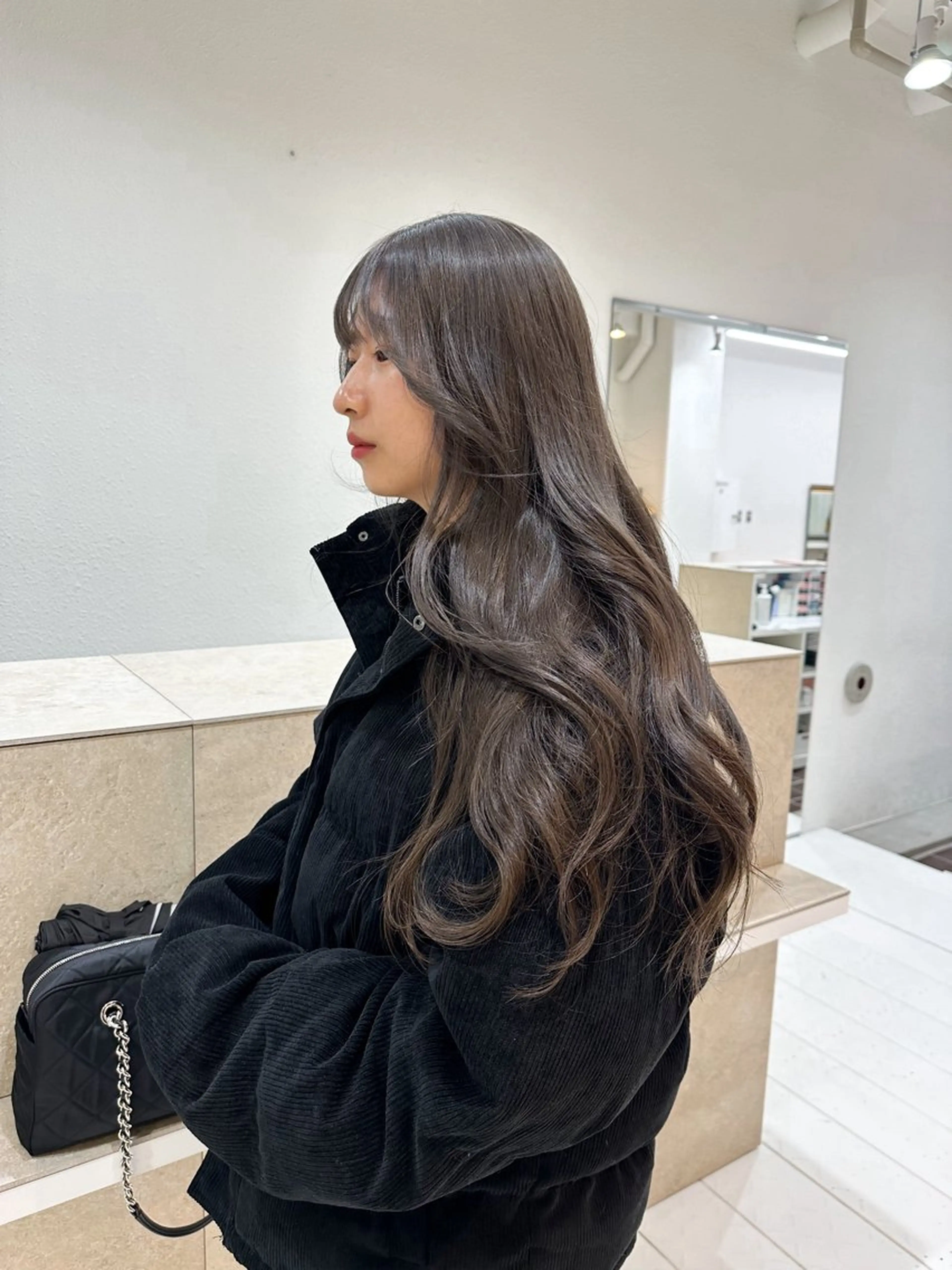 ロング カラー ヘアカラー トリートメント 🌼透明感艶カラー オリーブ🌼河村咲のヘアスタイル