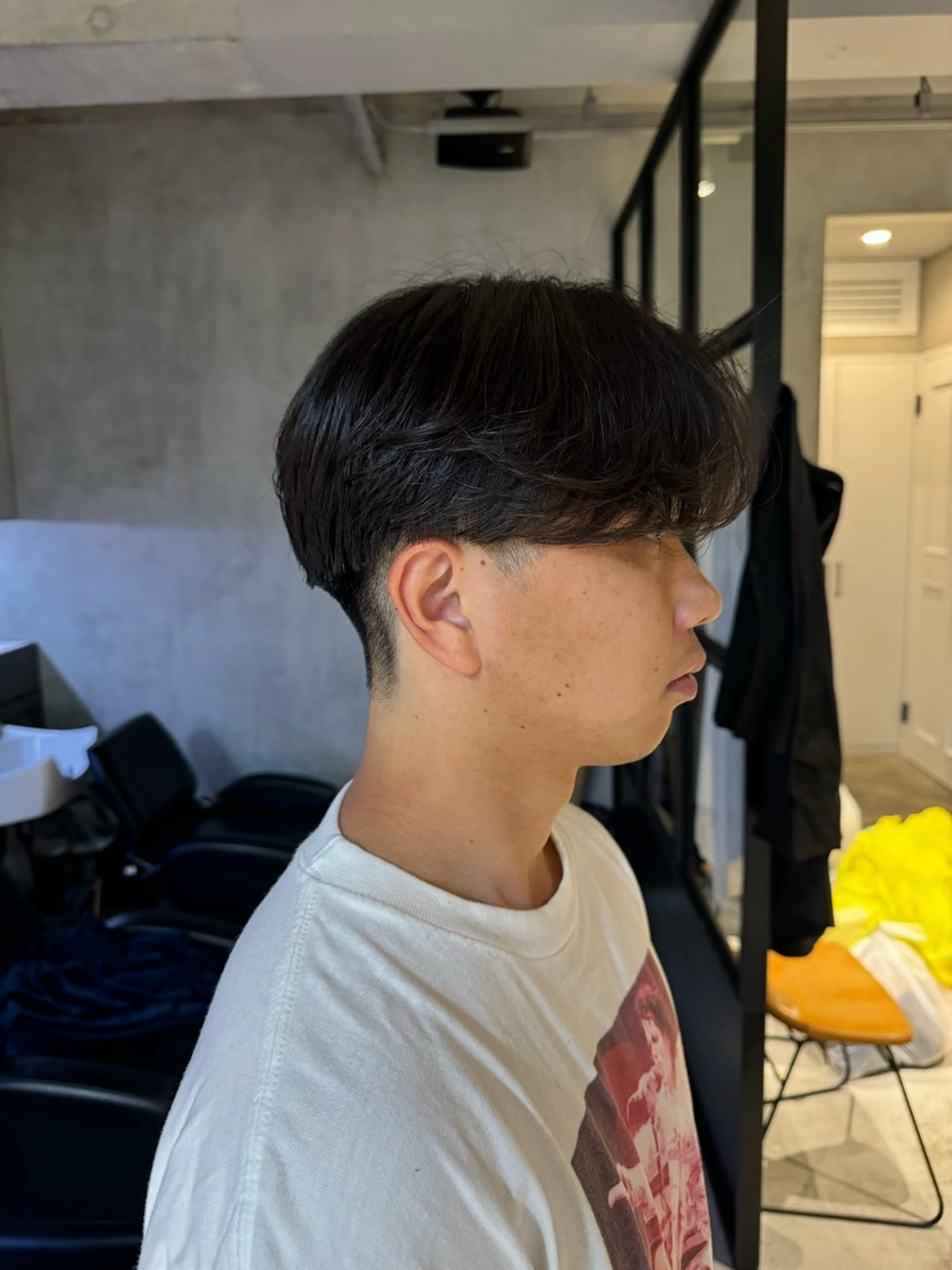 ミディアム パーマ メンズ カット パーマ fifth大川 尚輝のヘアスタイル