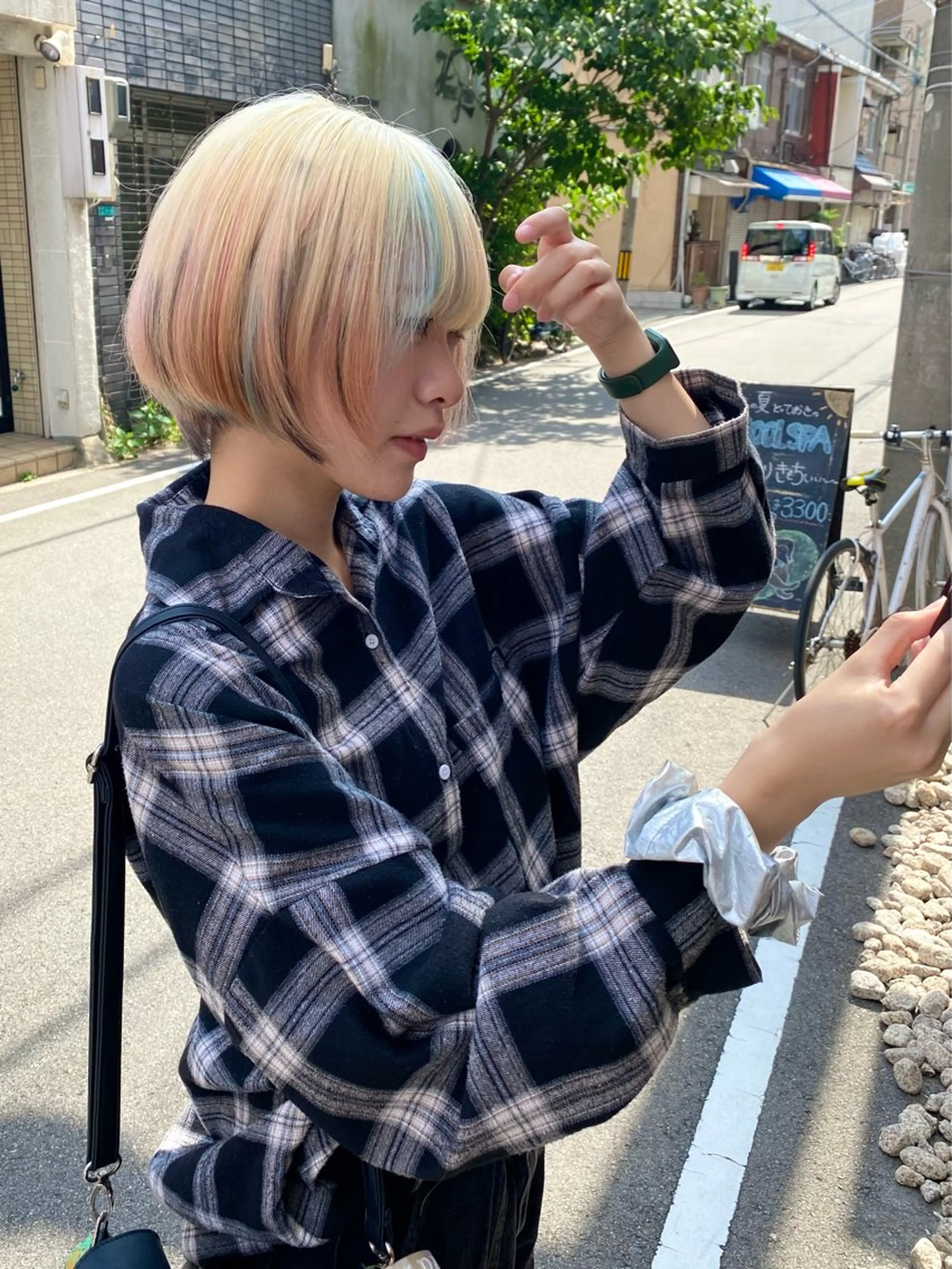 ショート カラー ウチダ ユウヤのヘアスタイル