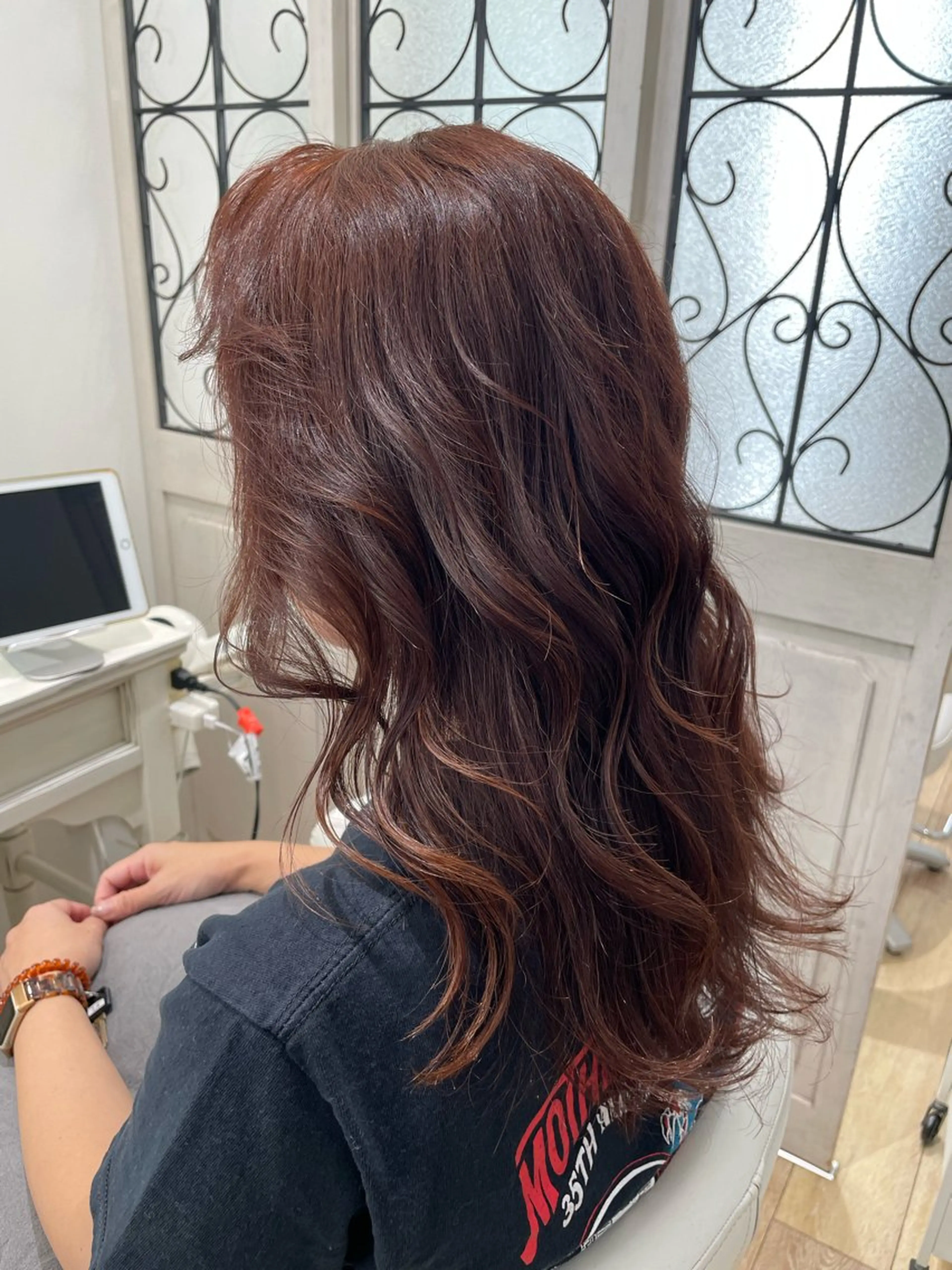 ロング カラー ベージュカラー オレンジ オレンジベージュ ✨似合わせstyle ✨mei🦋のヘアスタイル