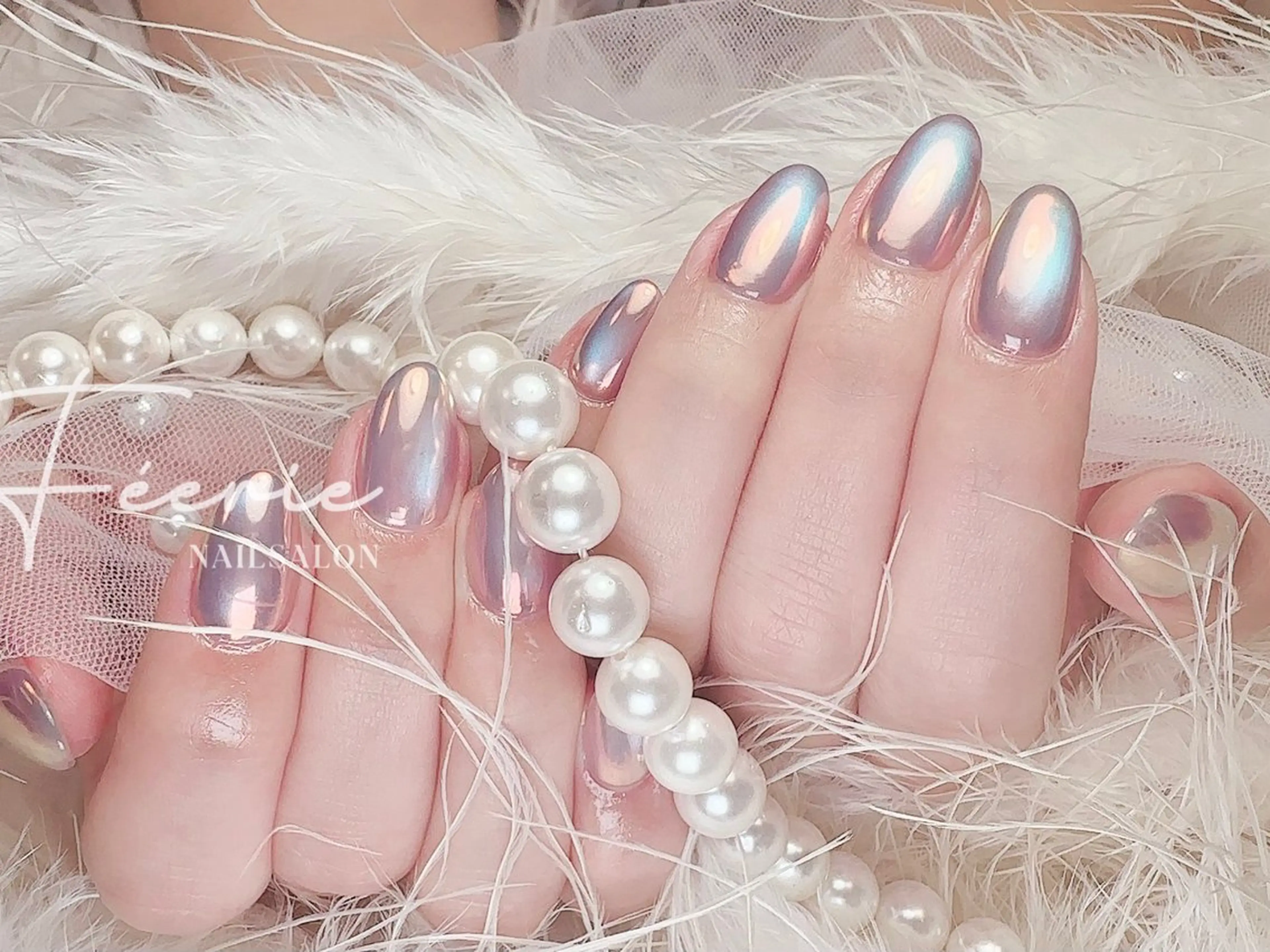 ネイル オーロラネイル マグネットネイル ハンドネイル ハンドケア nail salon Feerieのネイルデザイン