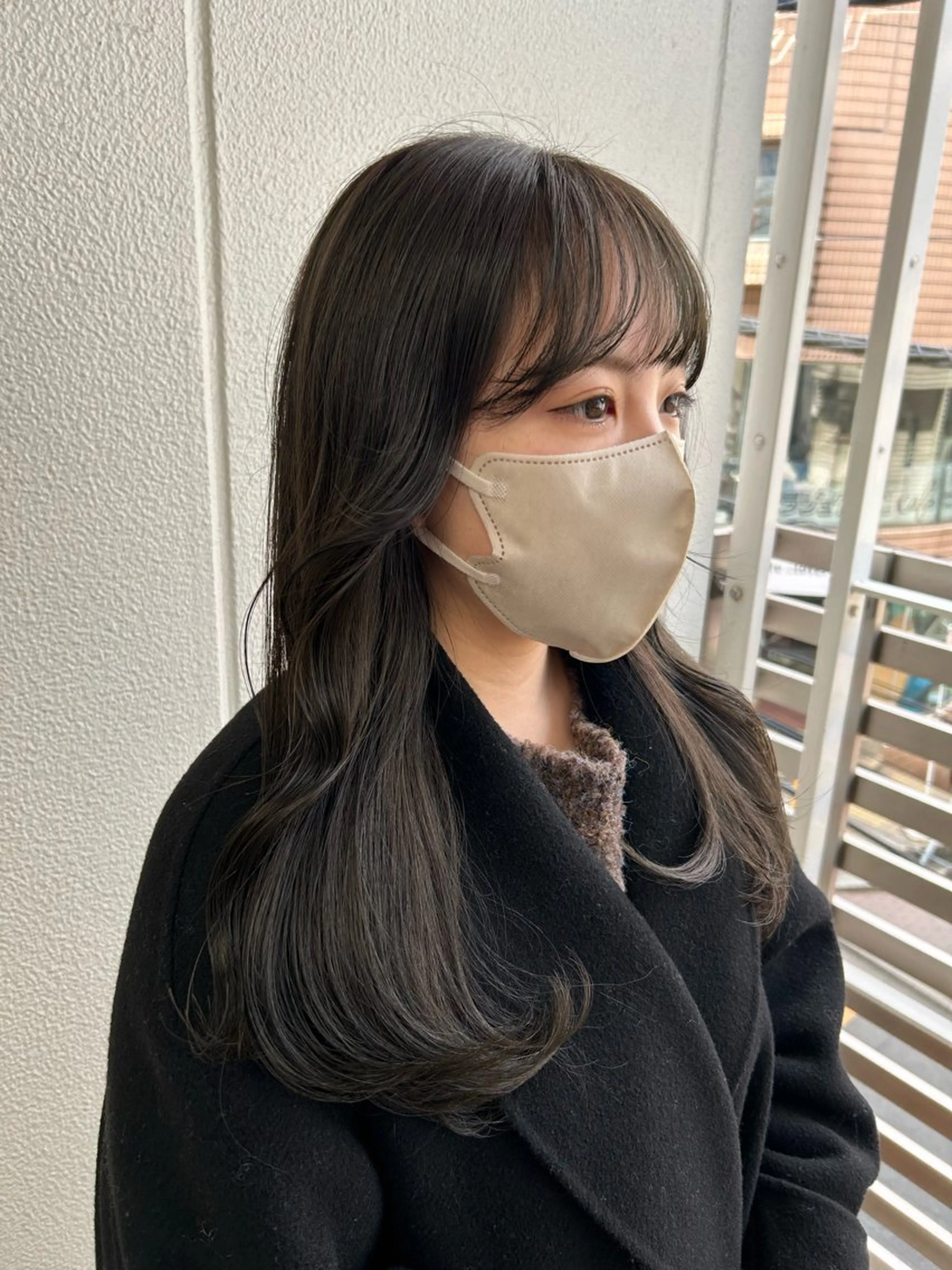 セミロング カラー ヘアアレンジ ココアグレージュ グレージュ レイヤーカット 《暖色/韓国hair 》🇰🇷桑原ユキネのヘアスタイル