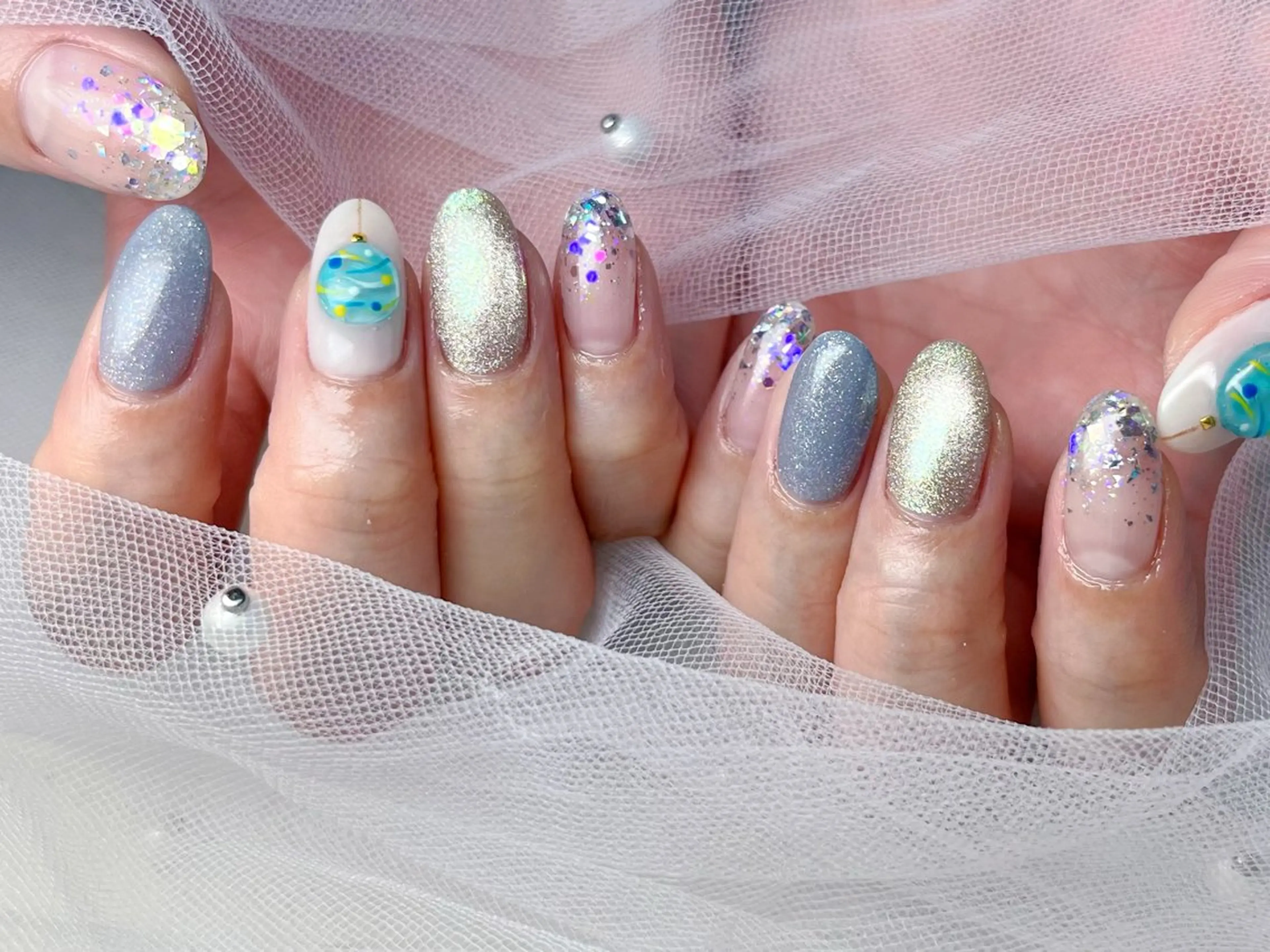 ネイル Queennail 北堀江Yumiのネイルデザイン