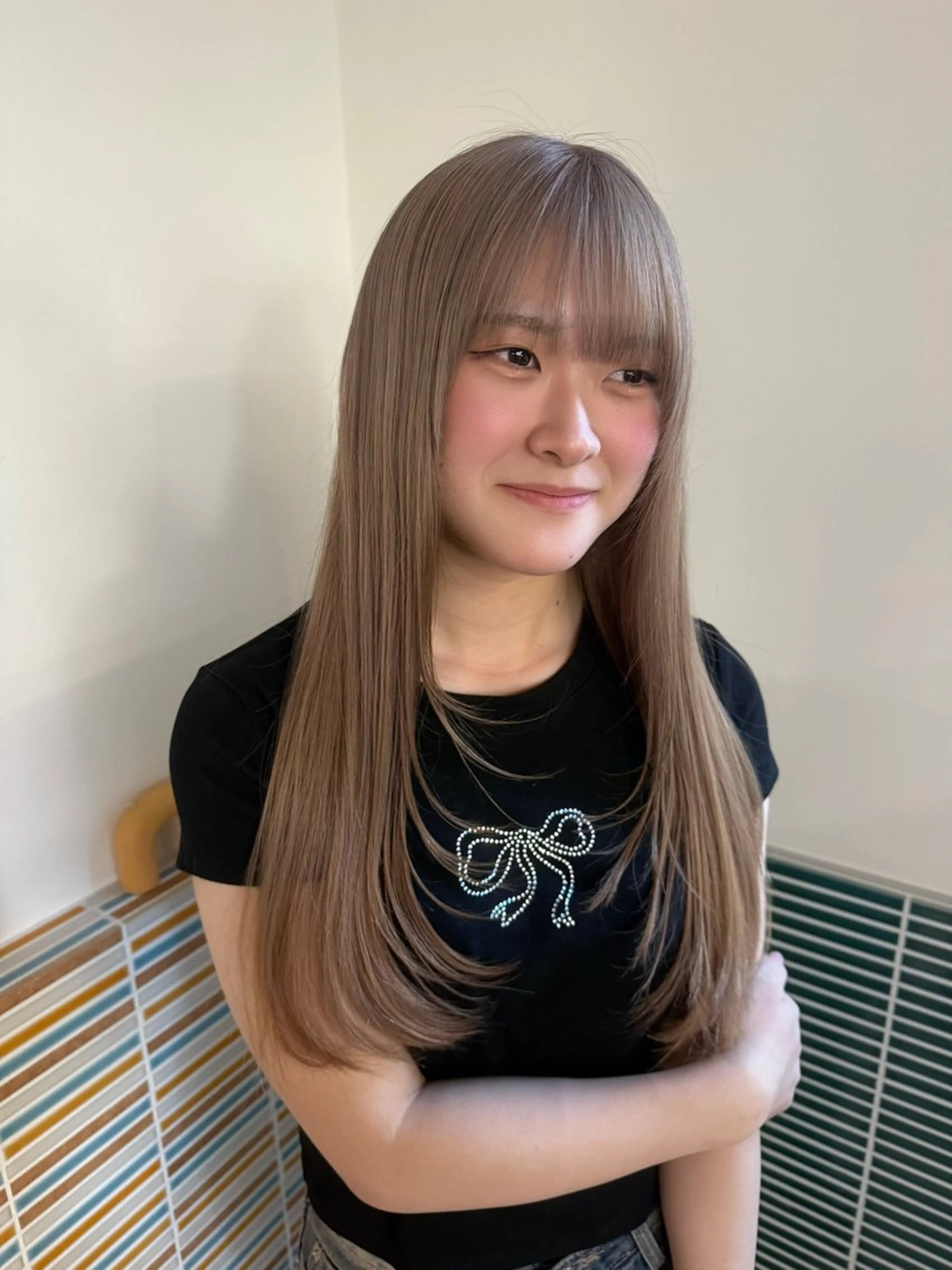 ロング カラー ヘアカラー カラー特化/ブリーチ 梅田中崎町/あかりのヘアスタイル