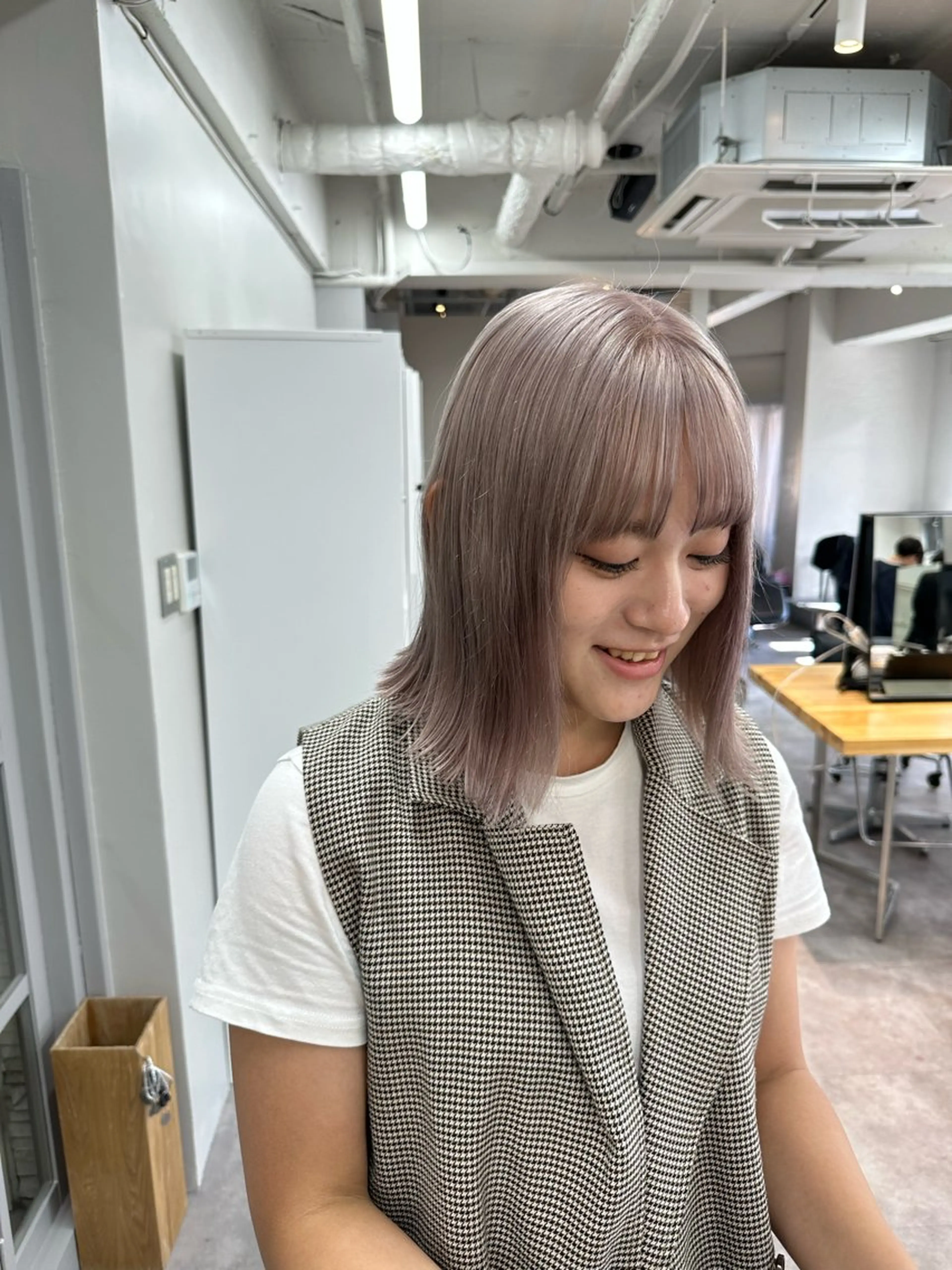 カラー ヘアカラー レディースパーマ モデル募集RIKOのヘアスタイル