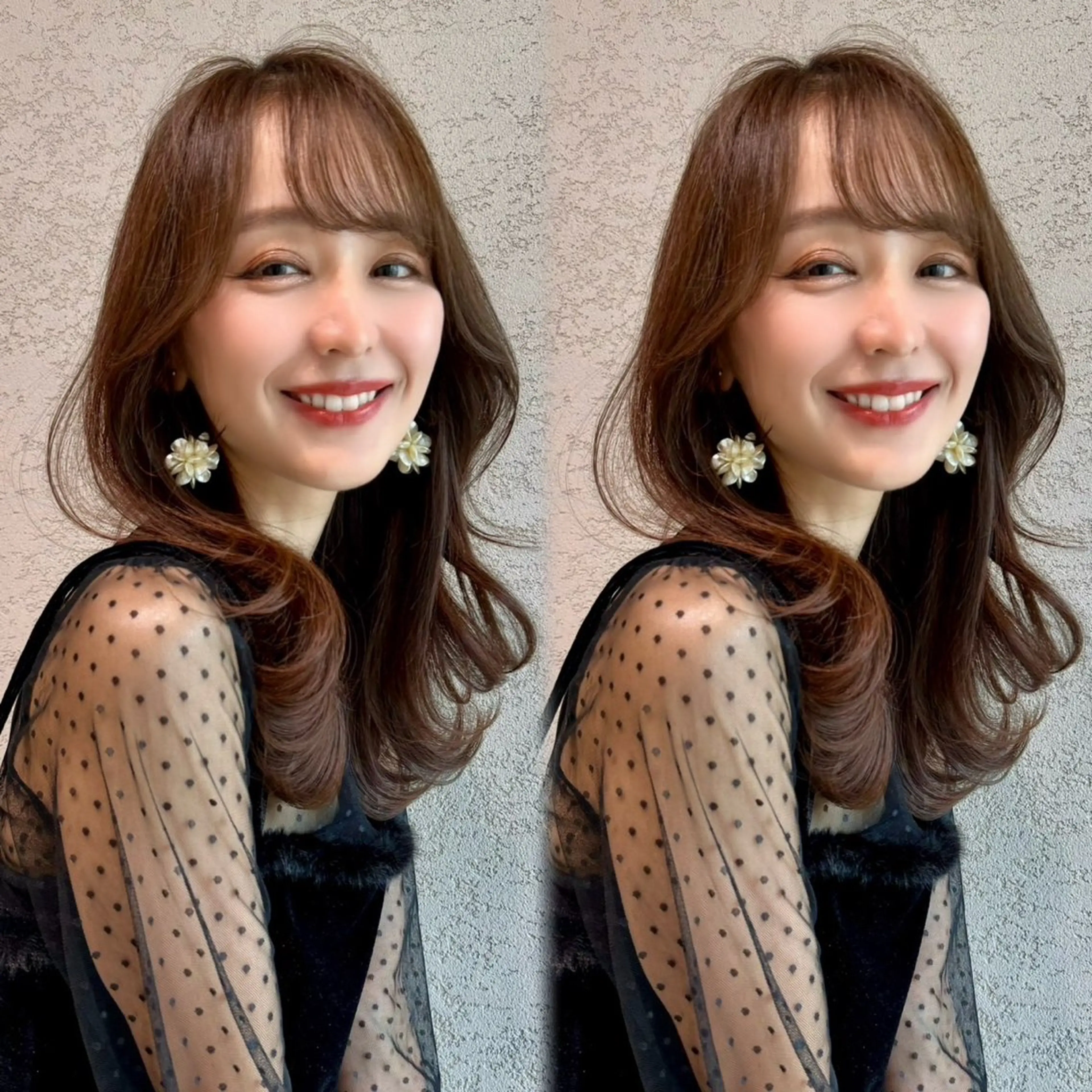 ロング カラー 似合わせカット カット ヘアカラー トリートメント レイヤー/髪質改善 Lond ambreのヘアスタイル