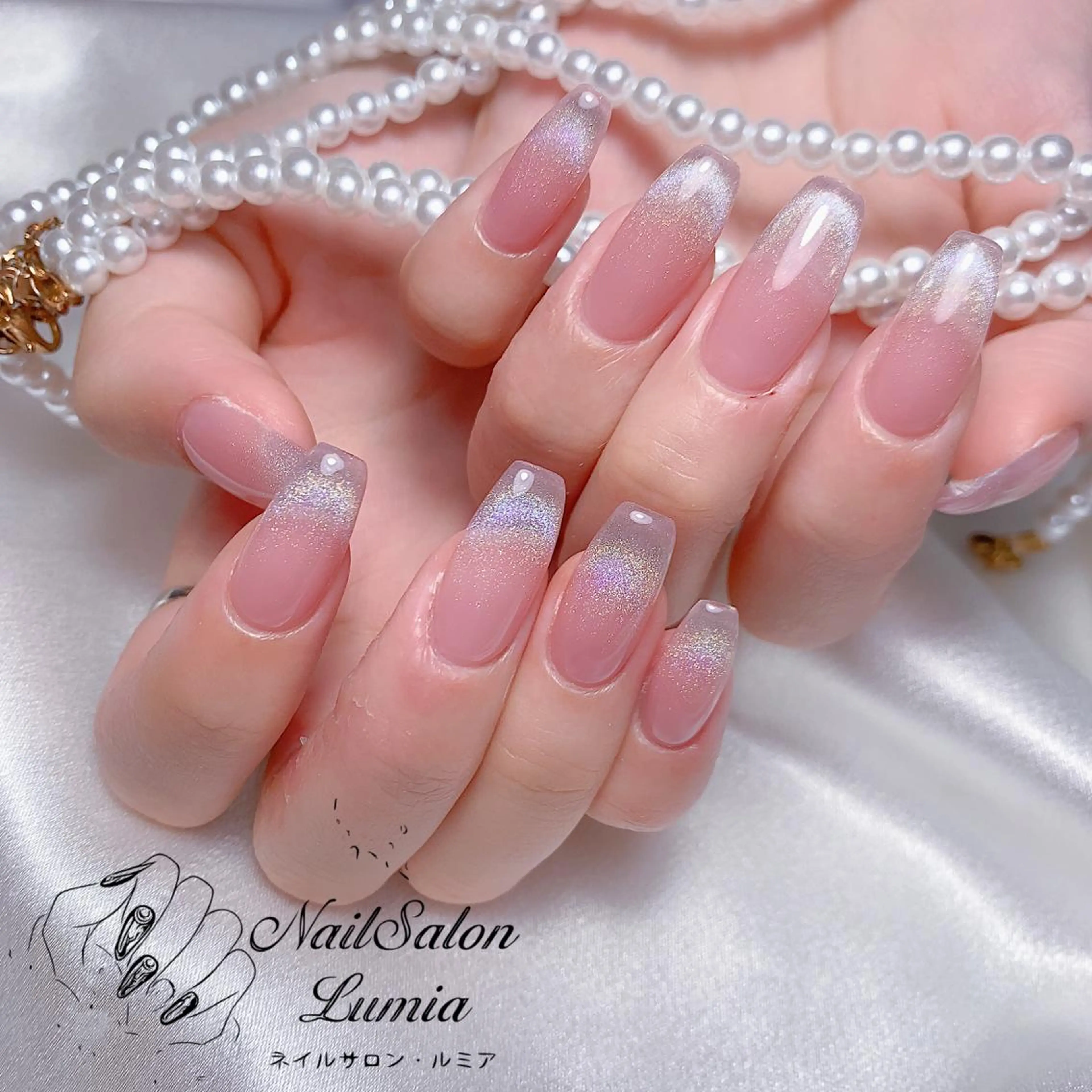 ネイル グラデーション マグネットネイル ハンドネイル ネイルサロン ルミア Lumia 店長のネイルデザイン