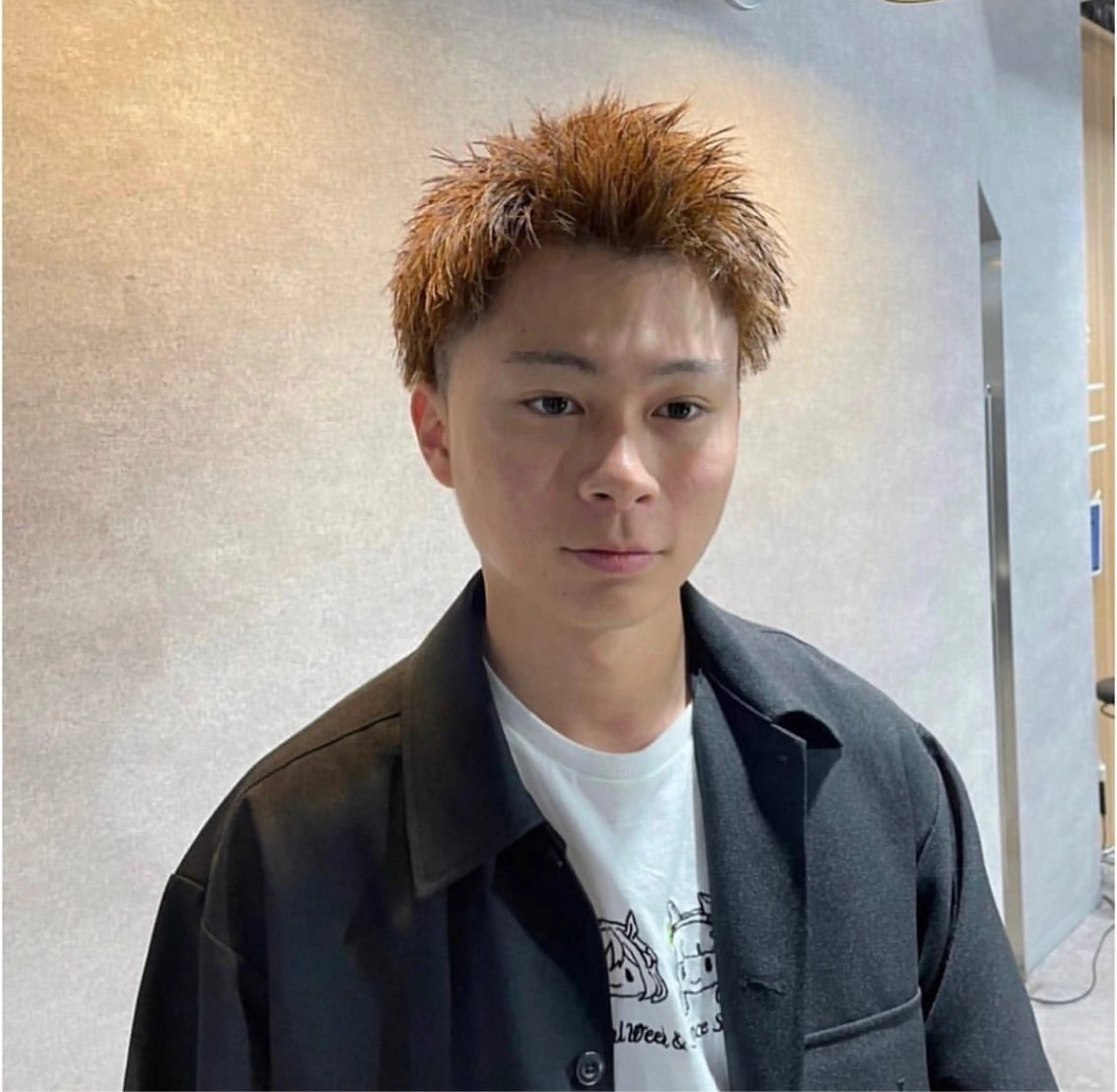 ショート カラー パーマ メンズ スパイキーショート ショートヘア カット ヘッドスパ ヘアセット 🔥メンズ 特化🔥菊水皐暉🔥のヘアスタイル