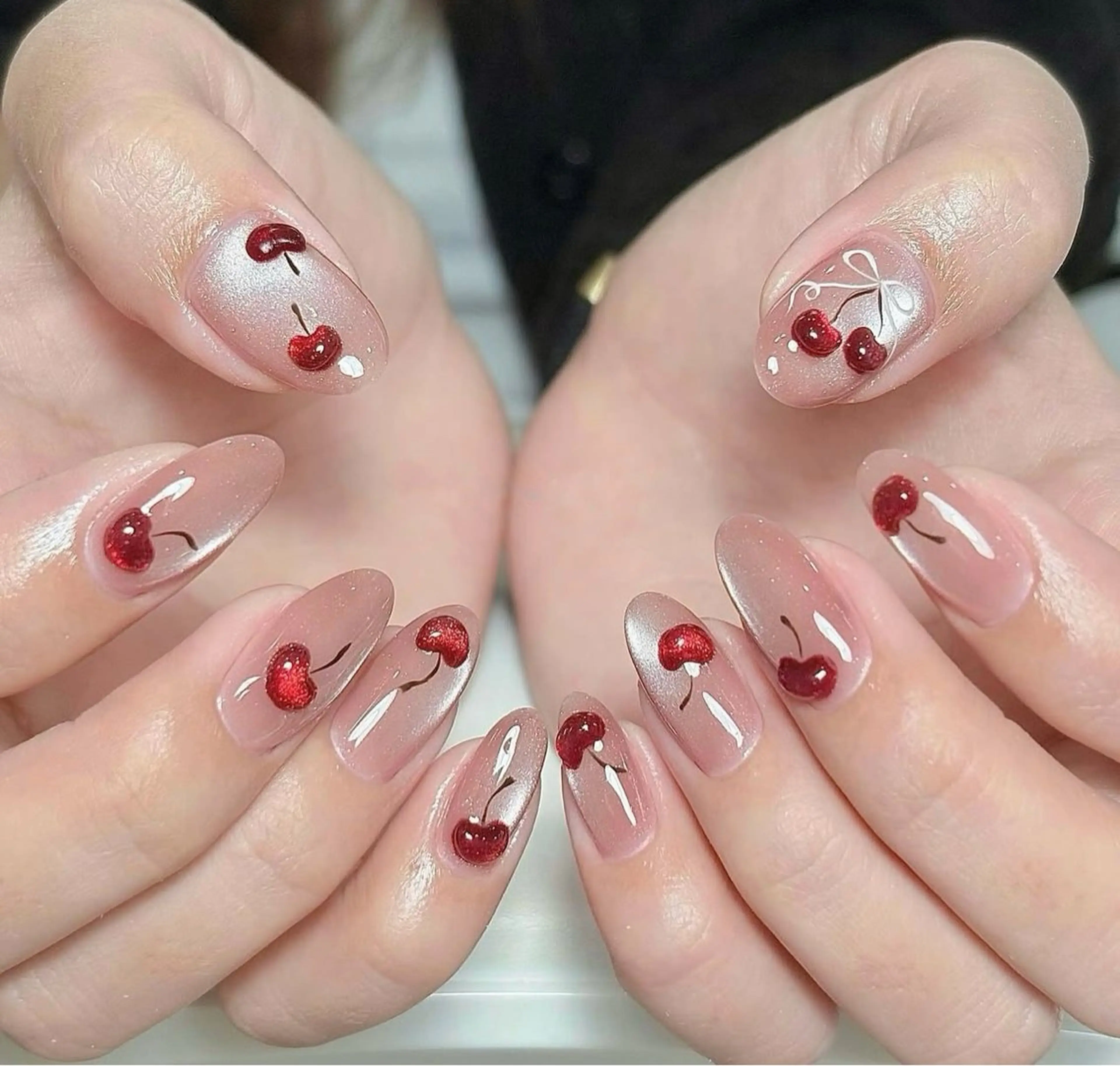 ネイル オーロラネイル 長さ出し フットネイル フレンチネイル ジェルネイル ハンドネイル sora ❄️のネイルデザイン