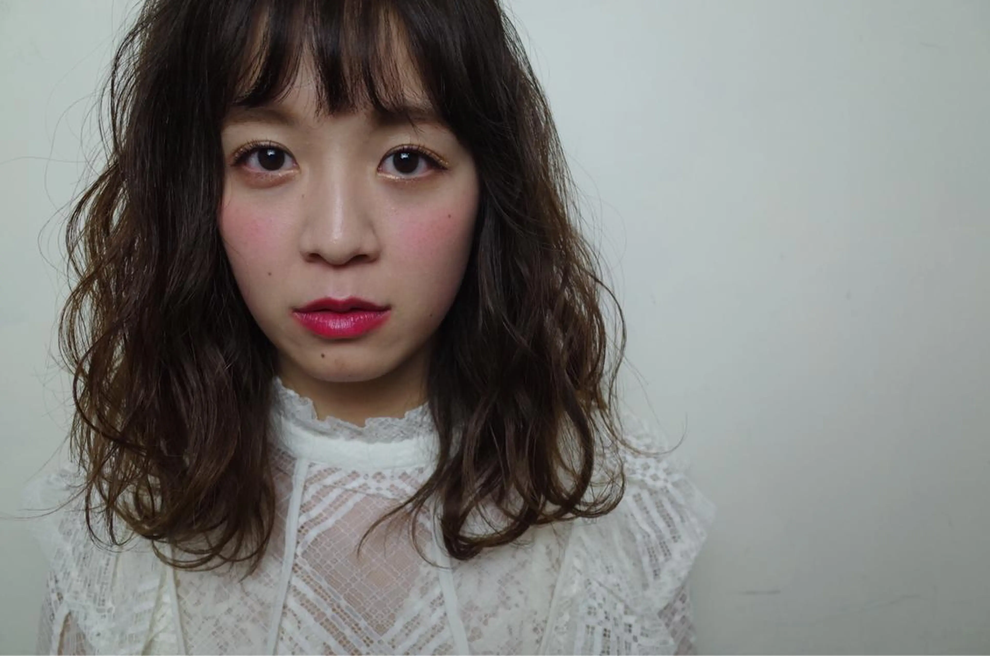 セミロング カラー パーマ ヘアアレンジ 川上 智汐のヘアスタイル