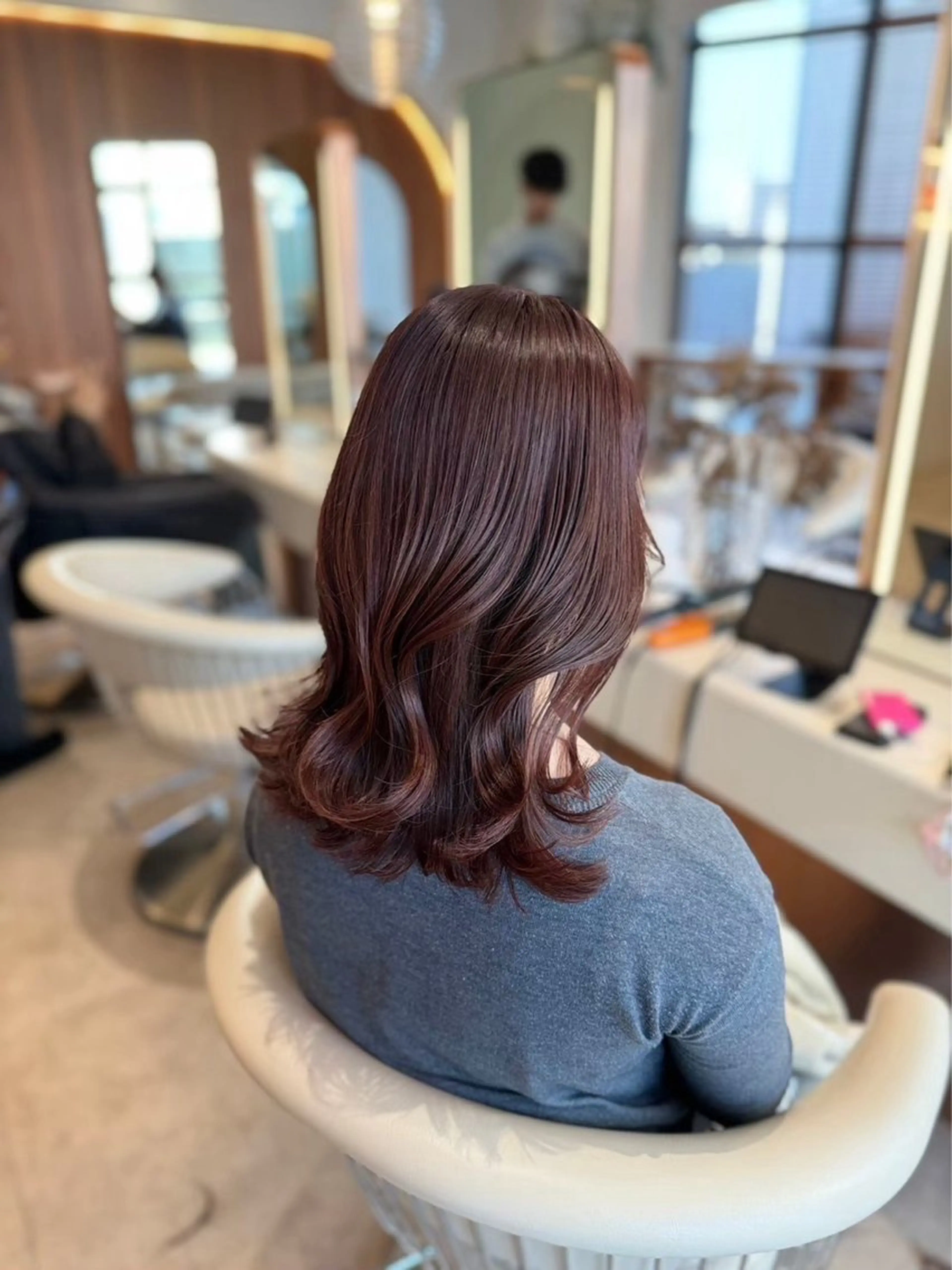 ミディアム カラー 渋谷/韓国レイヤー 艶カラー特化マサキのヘアスタイル