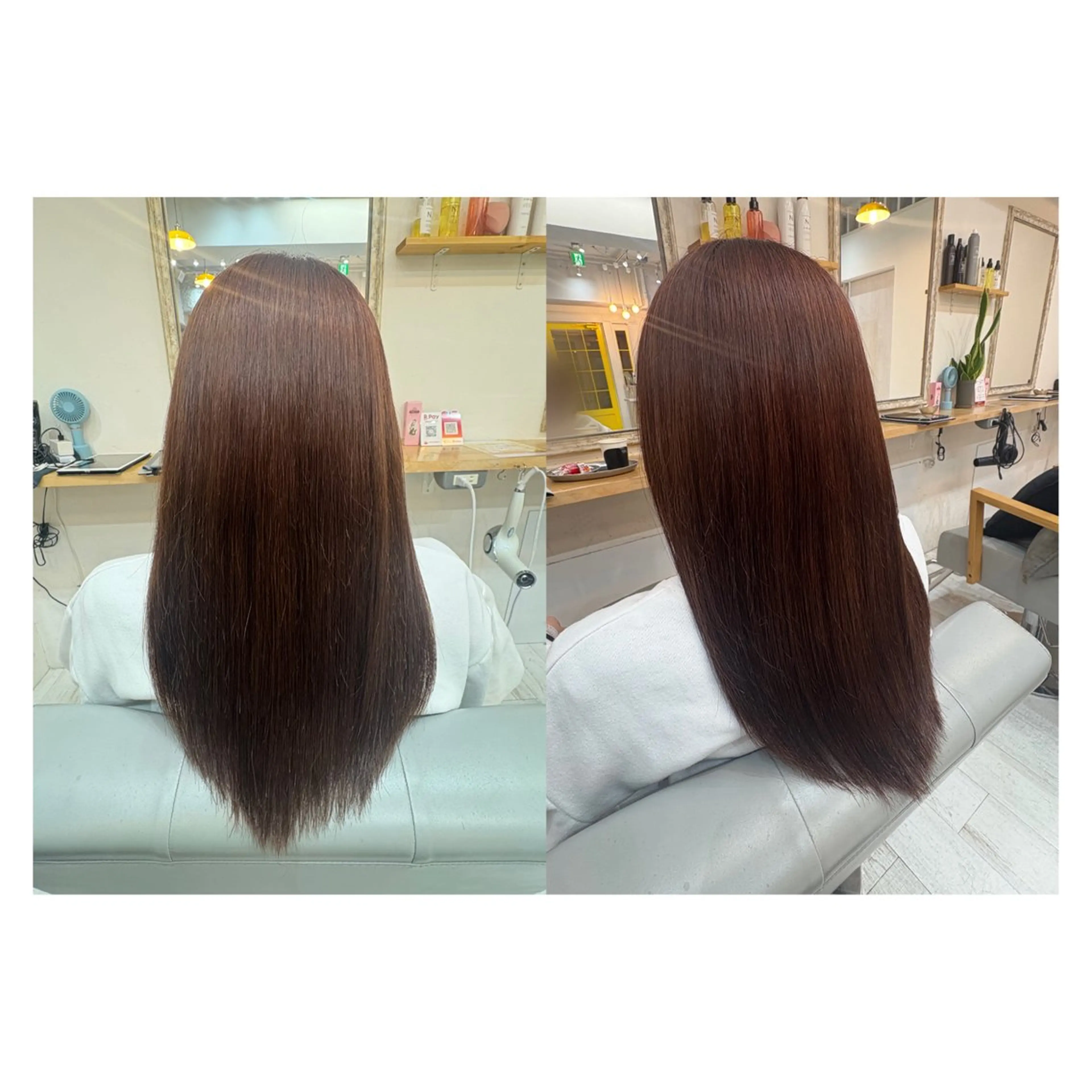 ロング レイヤーカット・ 縮毛矯正 星野のヘアスタイル