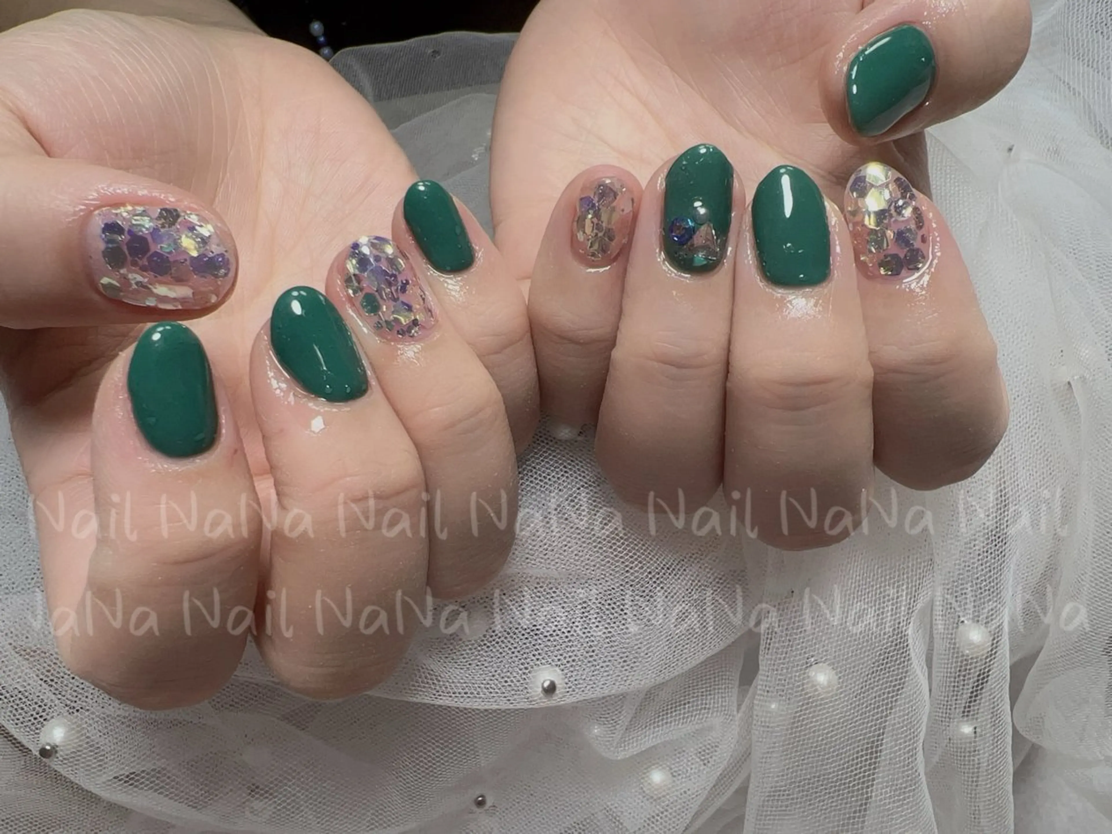 ネイル 韓国ネイル ラメ(グリッター) ハンドネイル Nail NaNaのネイルデザイン