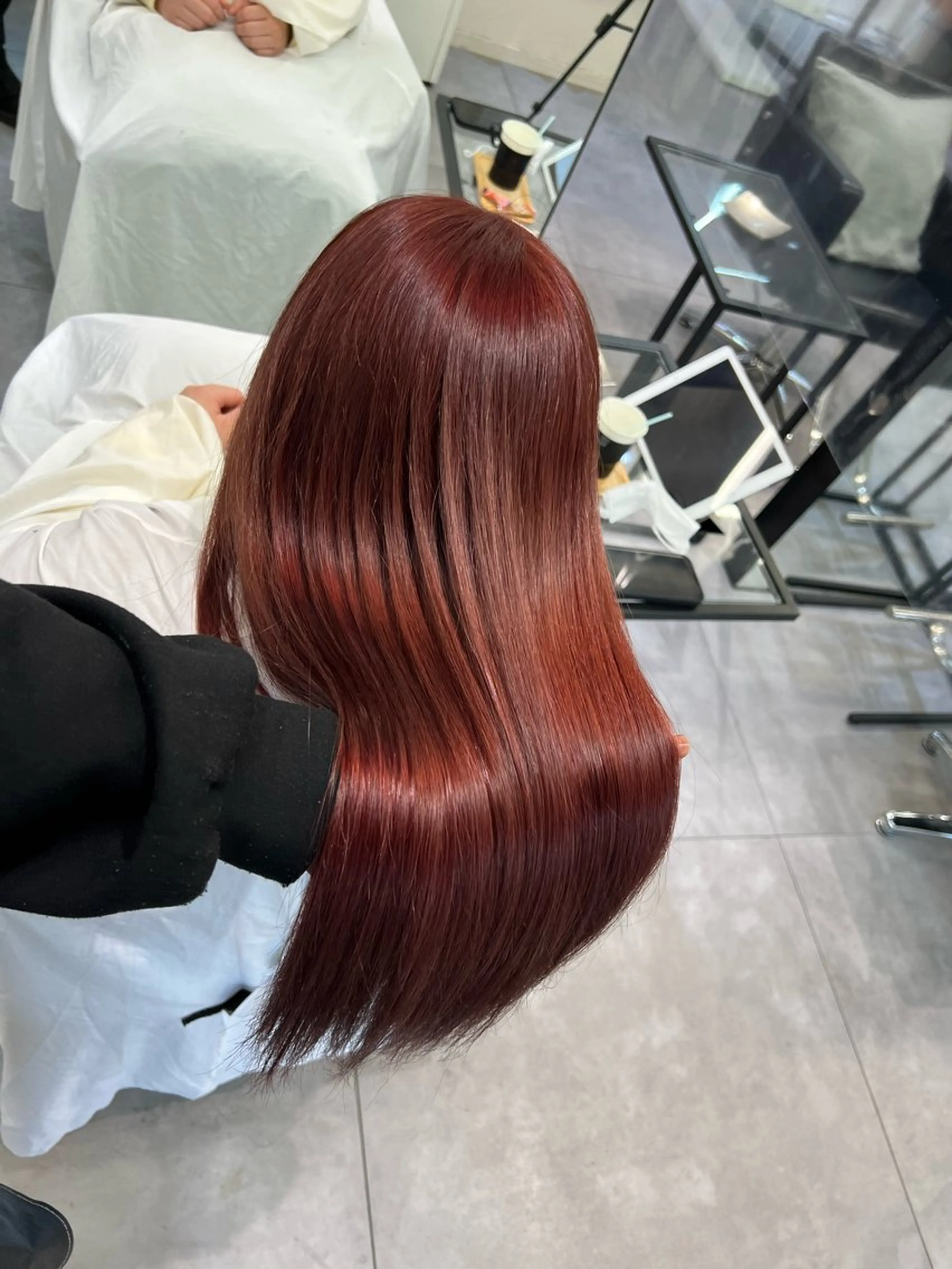 ロング カラー レイヤーカット💎 髪質改善のヘアスタイル