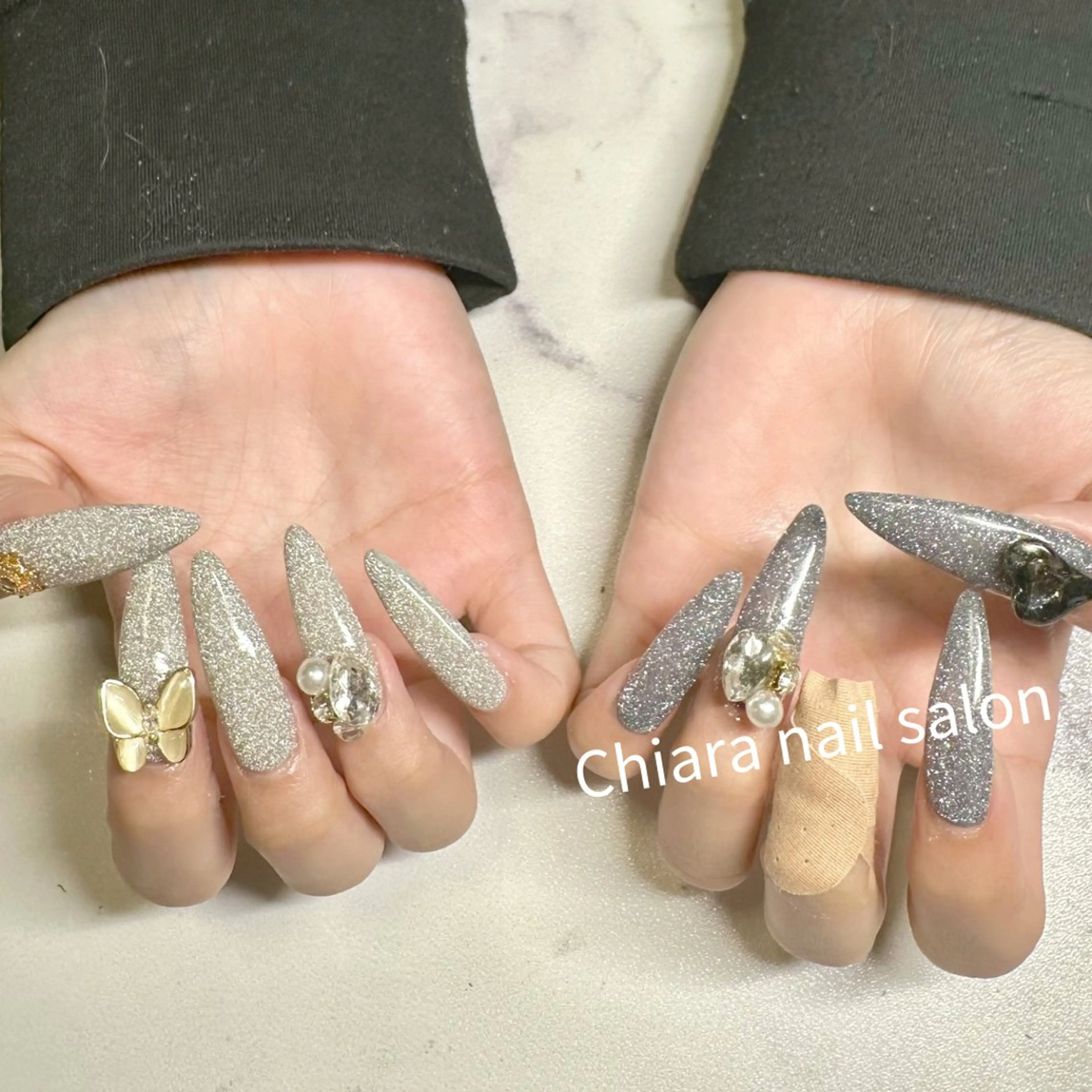 ネイル ハンドネイル チップ長さだし Chiaraのネイルデザイン