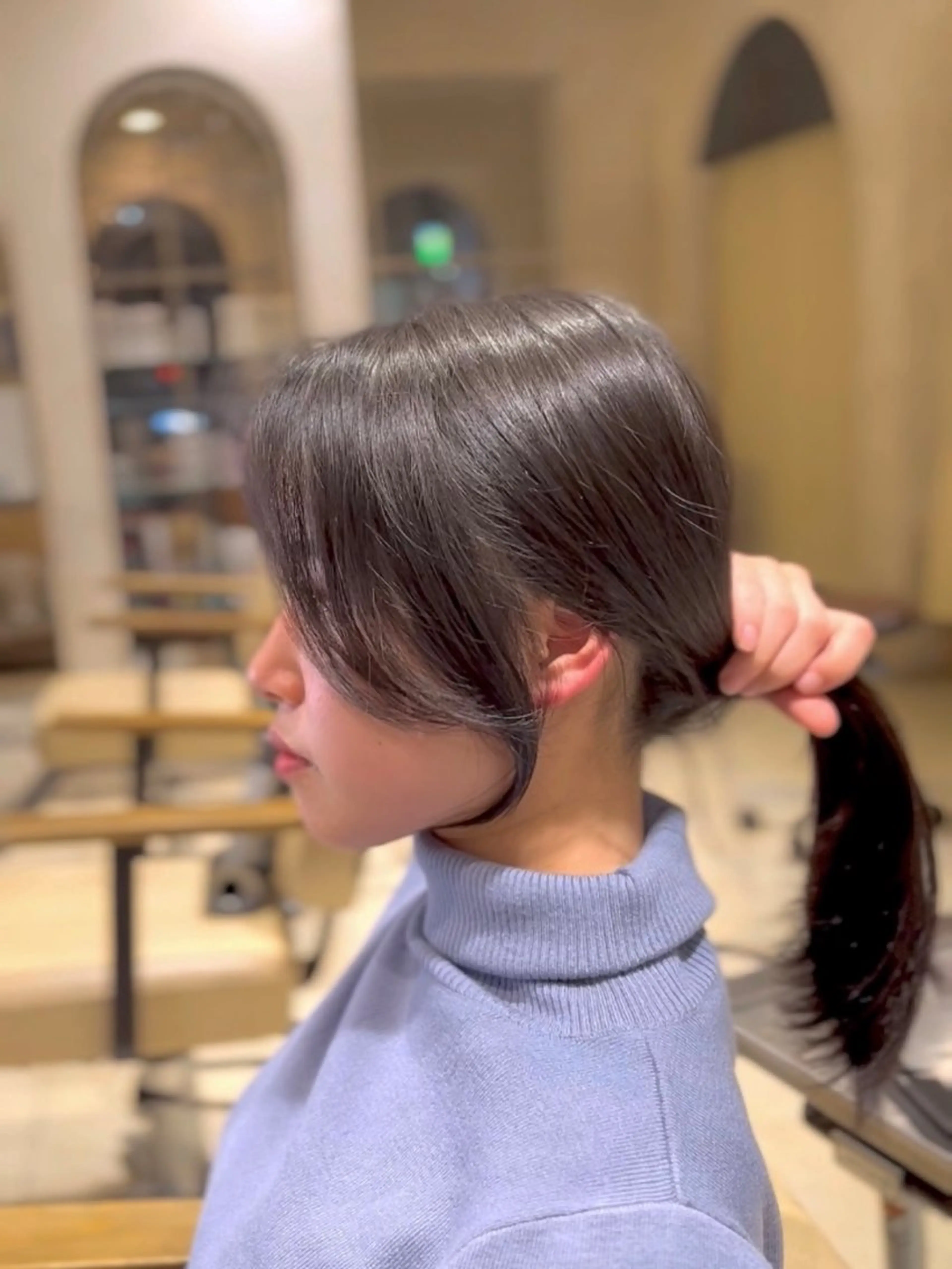 セミロング カラー カット 高槻No.1🇰🇷 韓国ヘア 橋口陽太のヘアスタイル