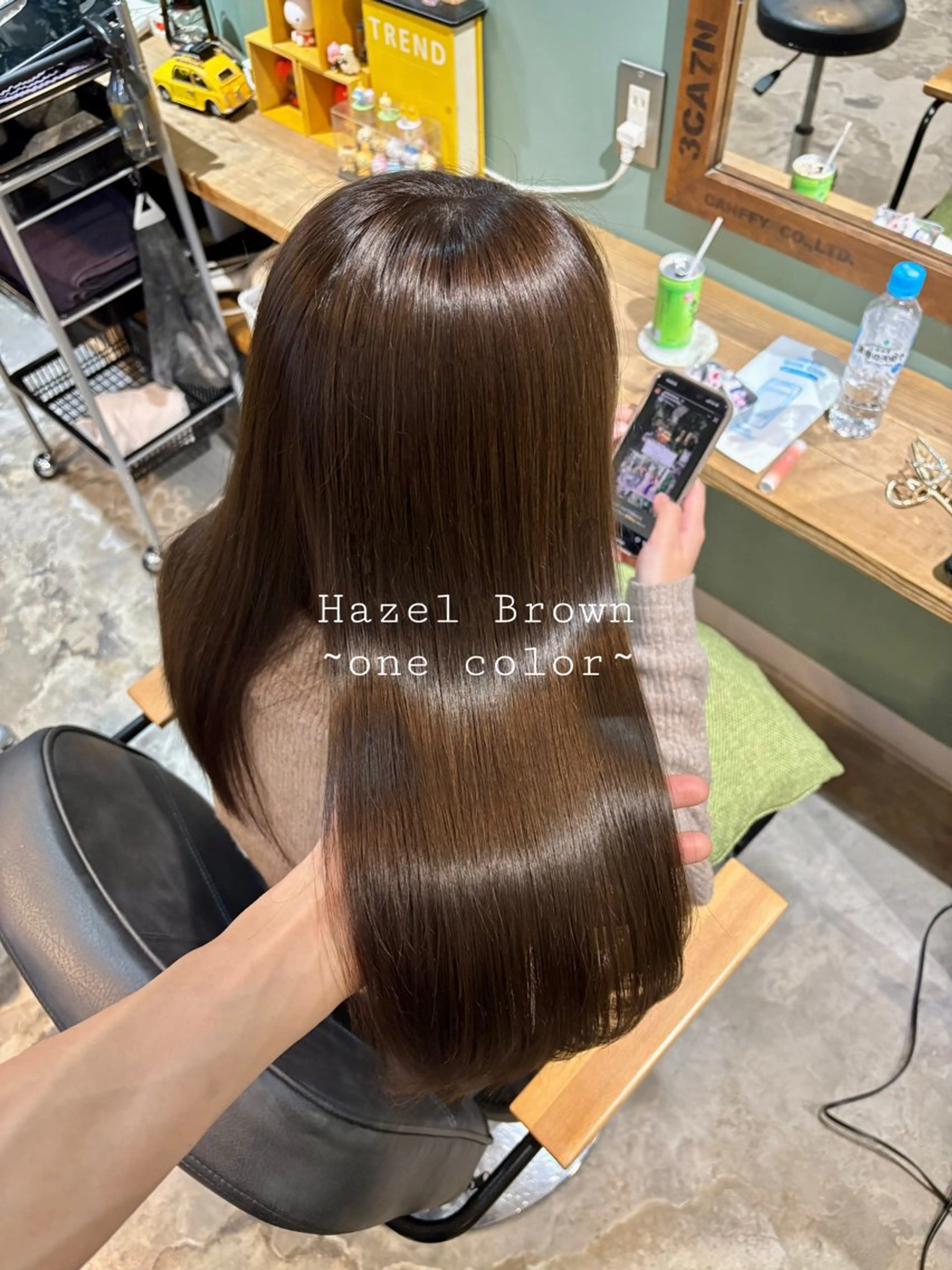 カラー ブリーチなしカラー/ 髪質改善/田中優のヘアスタイル