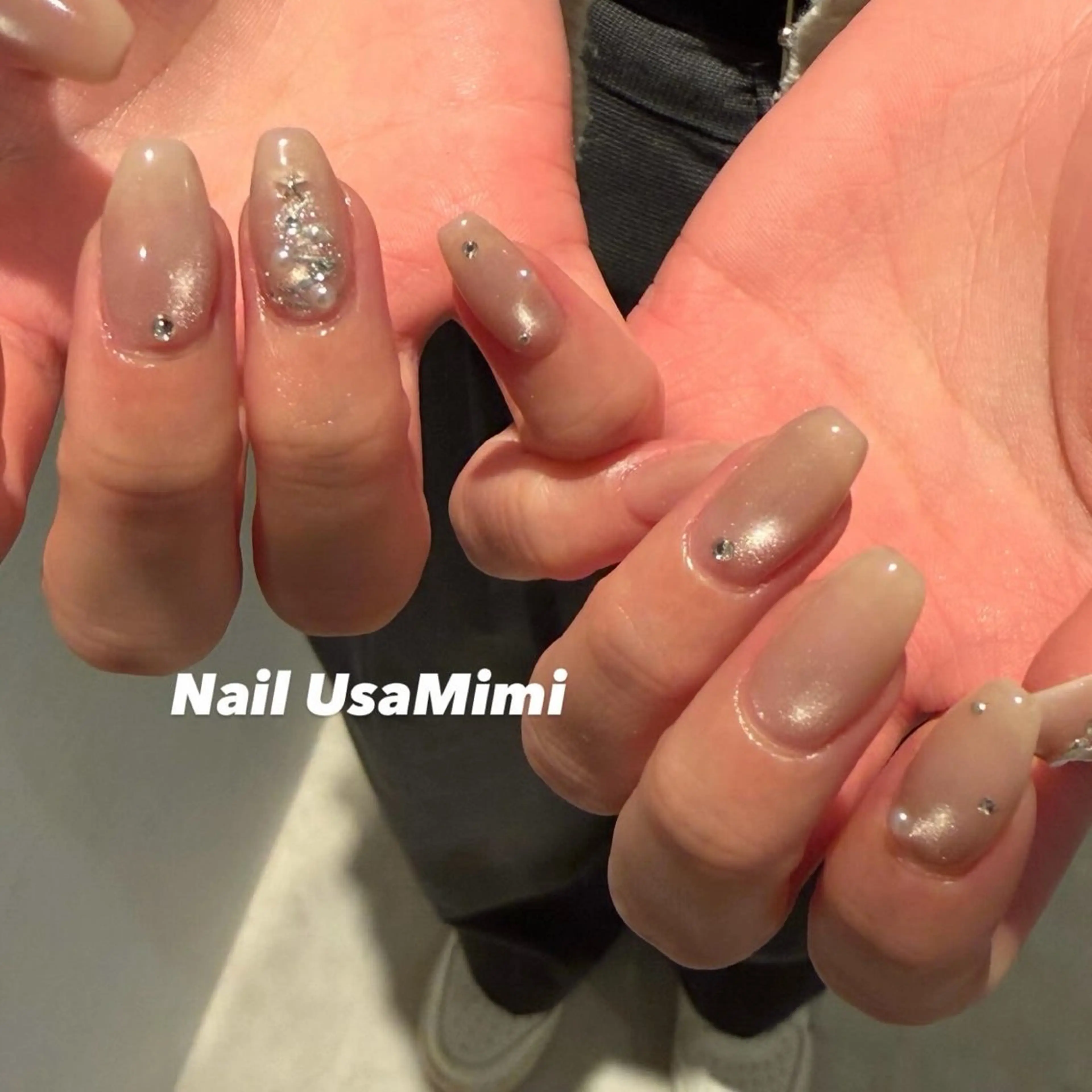 ミディアム ハンドネイル 本町Nail Usa Mimi SAKIのネイルデザイン