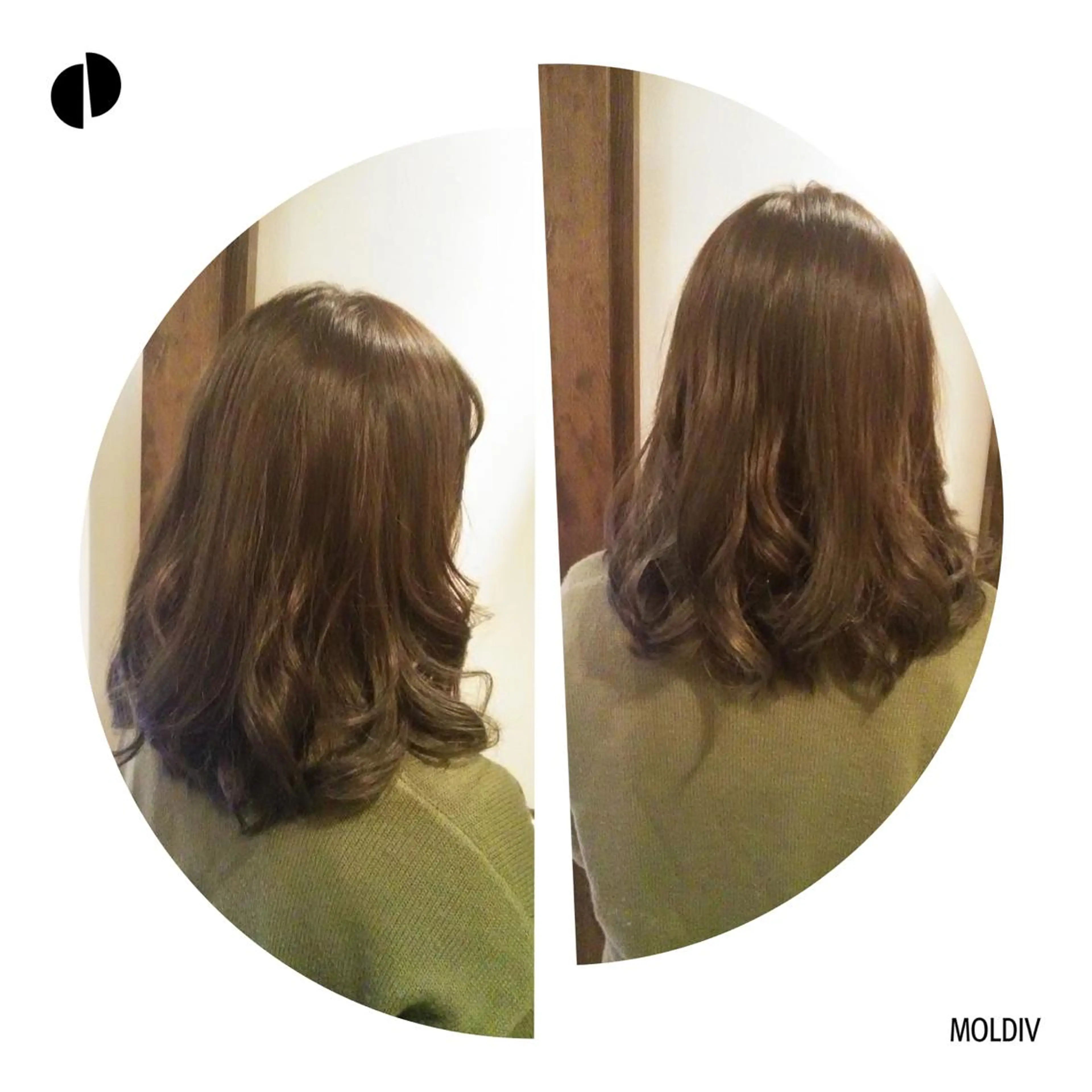 ミディアム セミロング カラー ネイビーカラー ✨縮毛矯正✨髪質改善 ナカシマ ユミのヘアスタイル