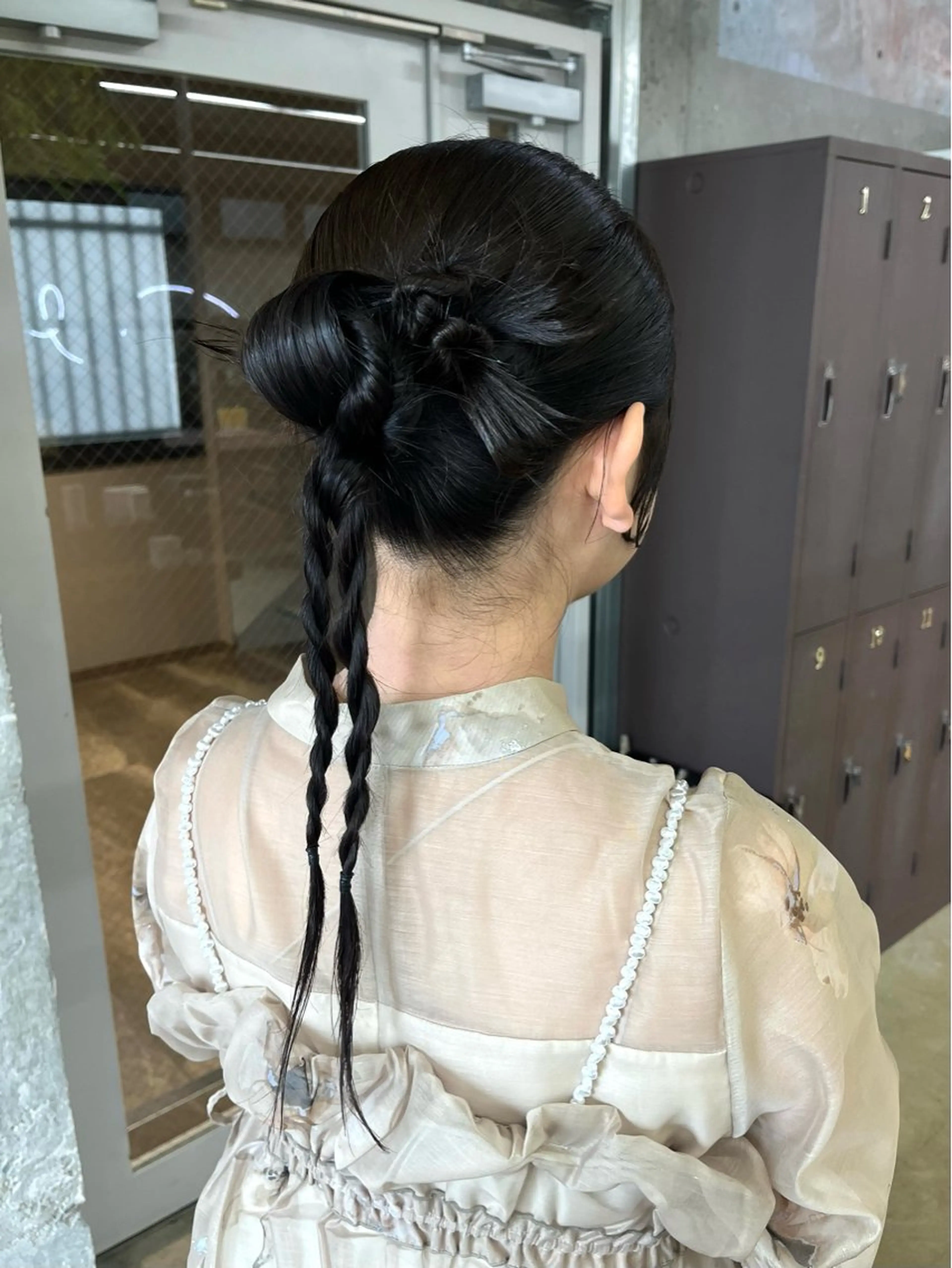 ロング ヘアセット オリーブ/レイヤー/ 酸性ストレート/ゆなのヘアスタイル