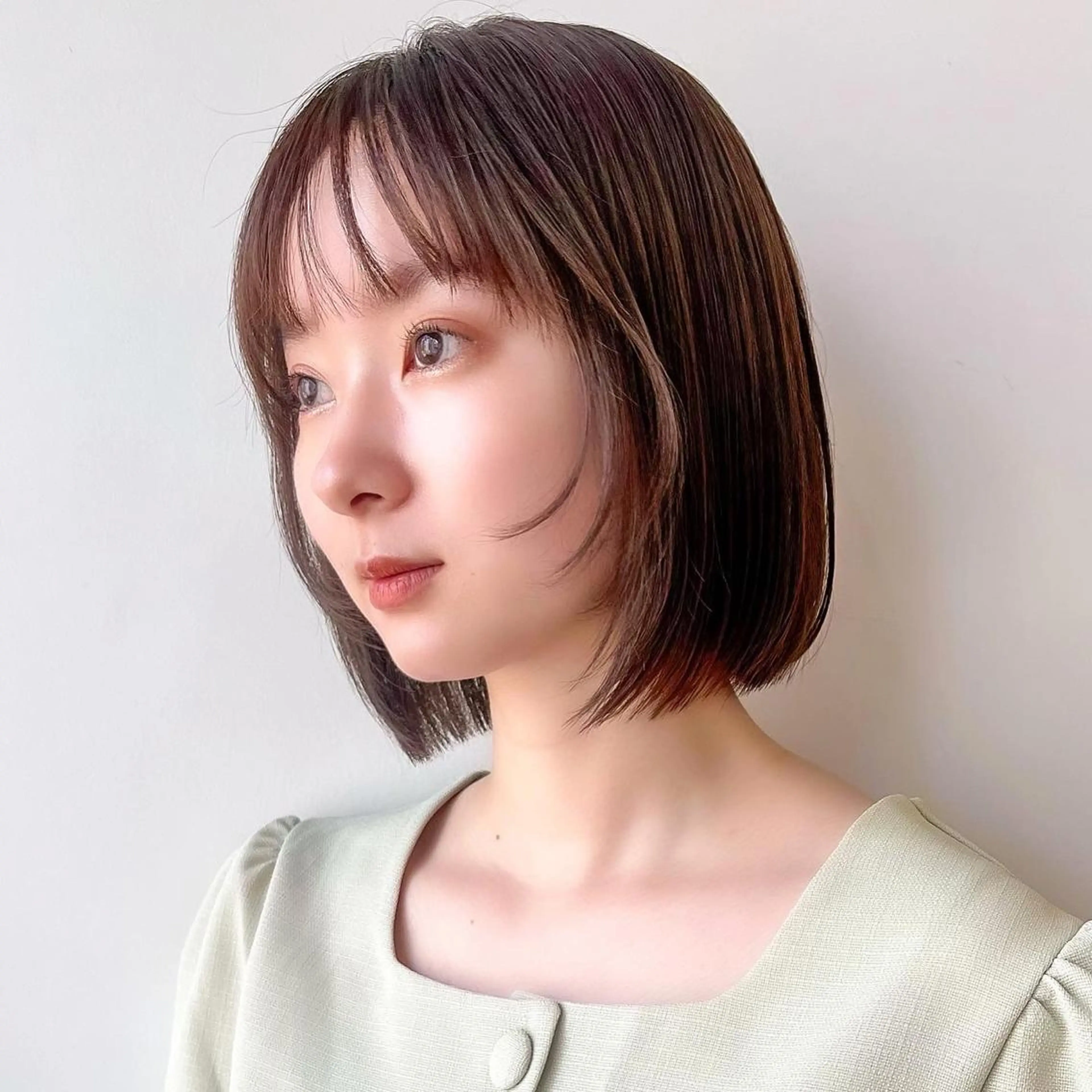 ミディアム カラー 🌱小顔ヘア/ボブ ミディアム/双葉🌱のヘアスタイル