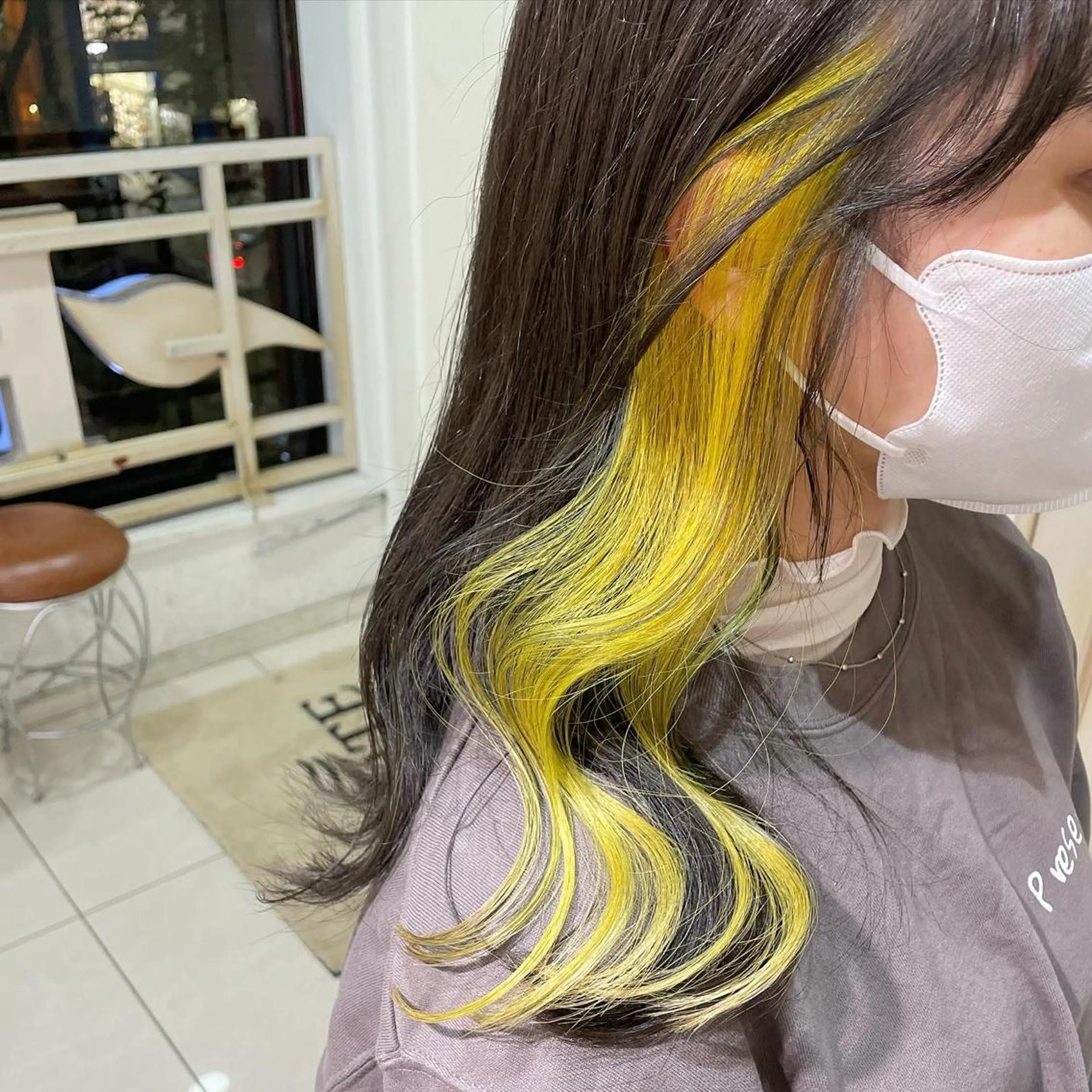 セミロング カラー イエローカラー ･˚✧すずね˚✧* lucia(ルチア)のマツエク・マツパデザイン