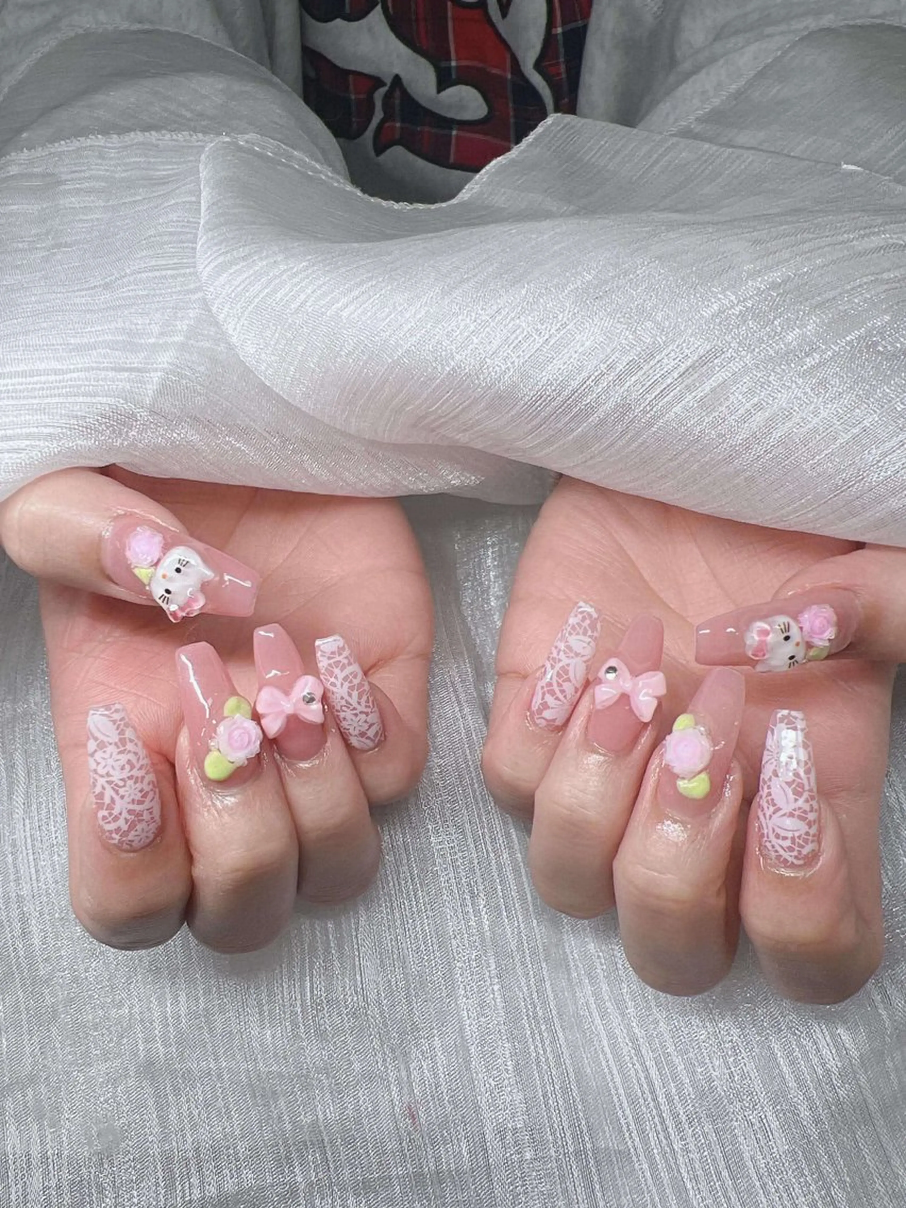 ネイル オーロラネイル チークネイル 長さ出し フットネイル フレンチネイル ハンドネイル Lee Nails チップ長さだし専門店のネイルデザイン