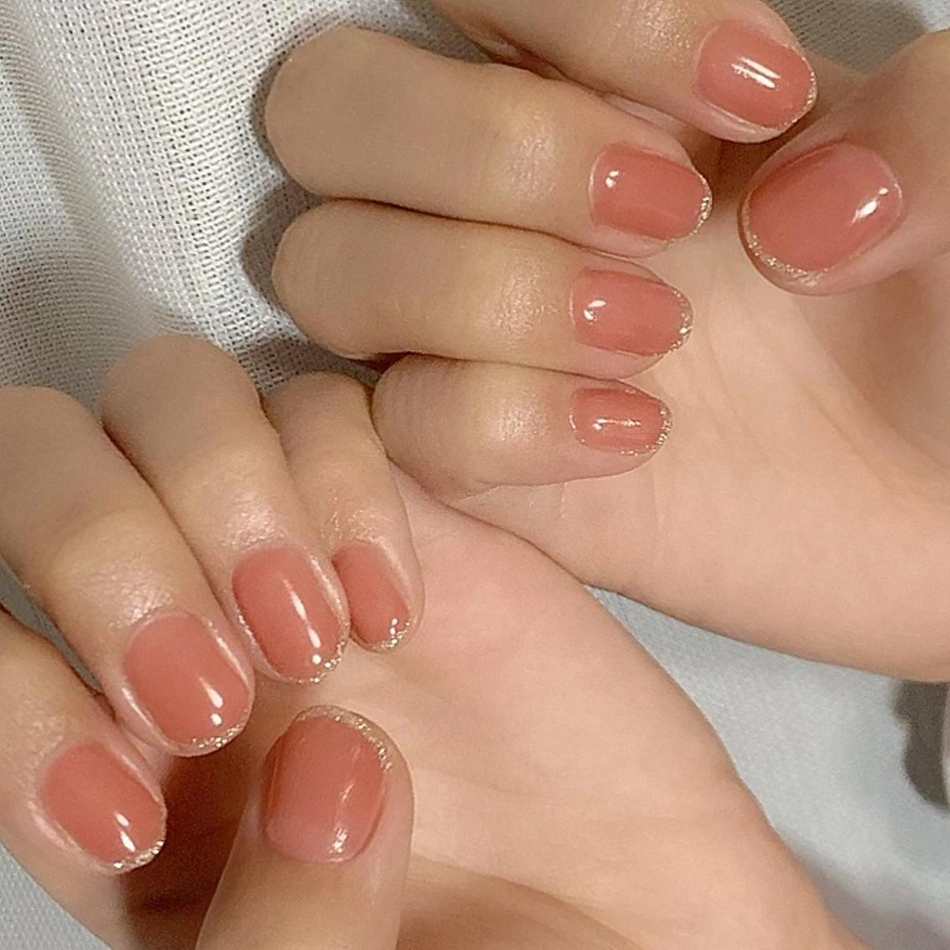 ネイル ラメ(グリッター) ピンク ハンドネイル ハンドケア lylynail YUUKAのネイルデザイン