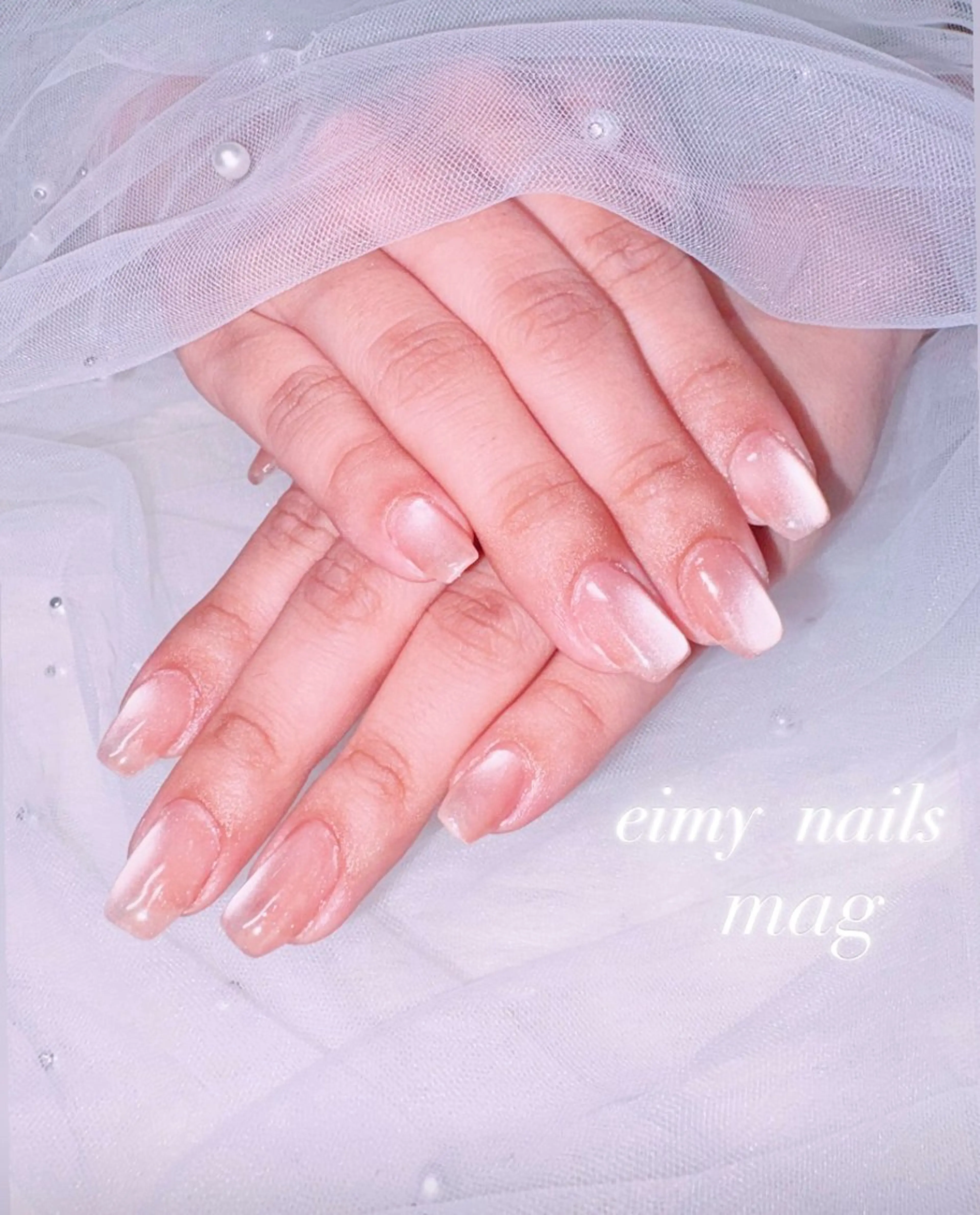 ネイル マグネットネイル マグネットワンカラー オフィスネイル ワンカラーネイル 春ネイル ハンドネイル eimy nails♡のネイルデザイン