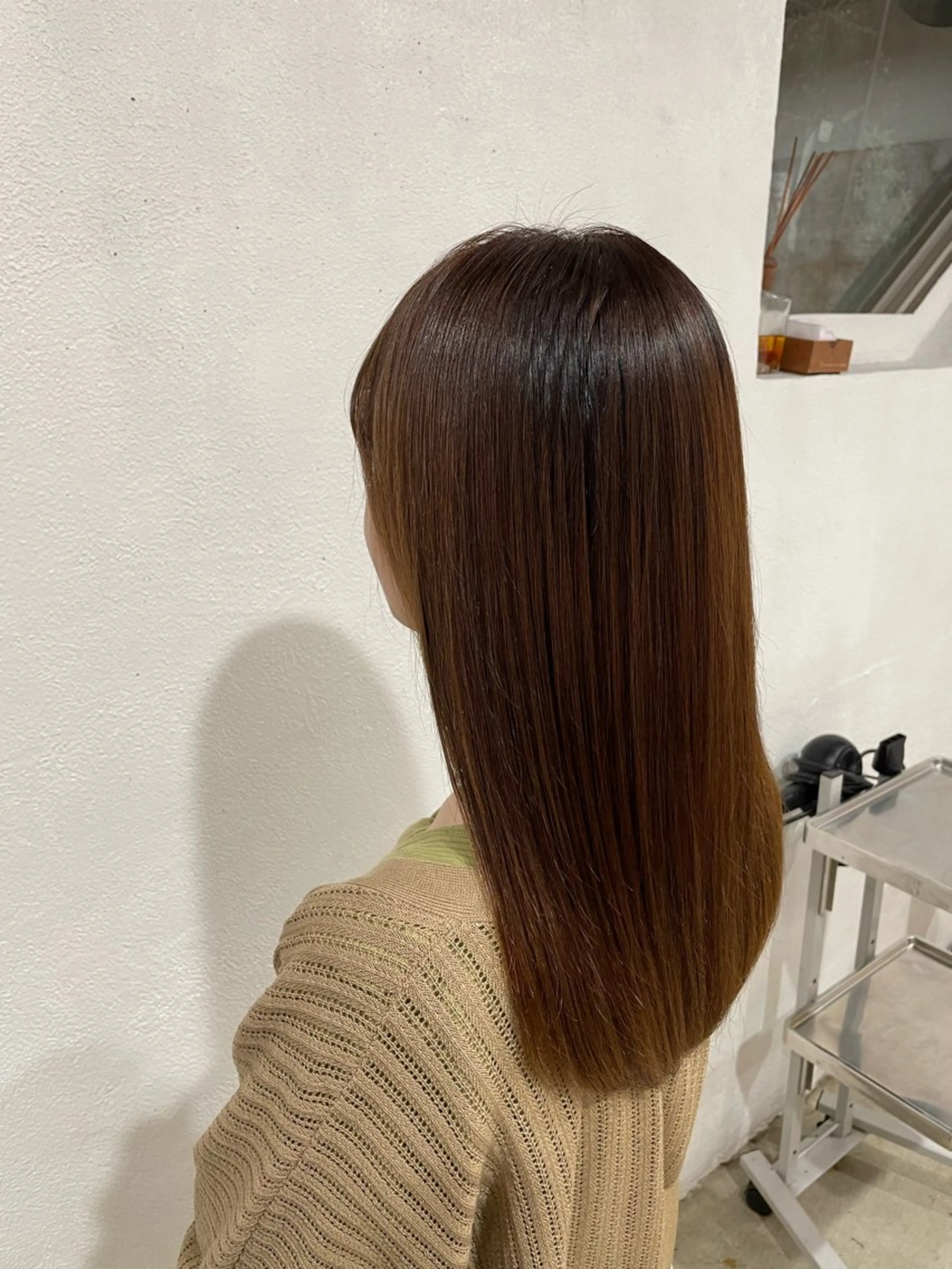 セミロング パーマ セミロングパーマ 髪質改善 縮毛矯正 ストレートパーマ 縮毛矯正 【お洒落パーマ】 Elme　肥塚康汰郎のヘアスタイル