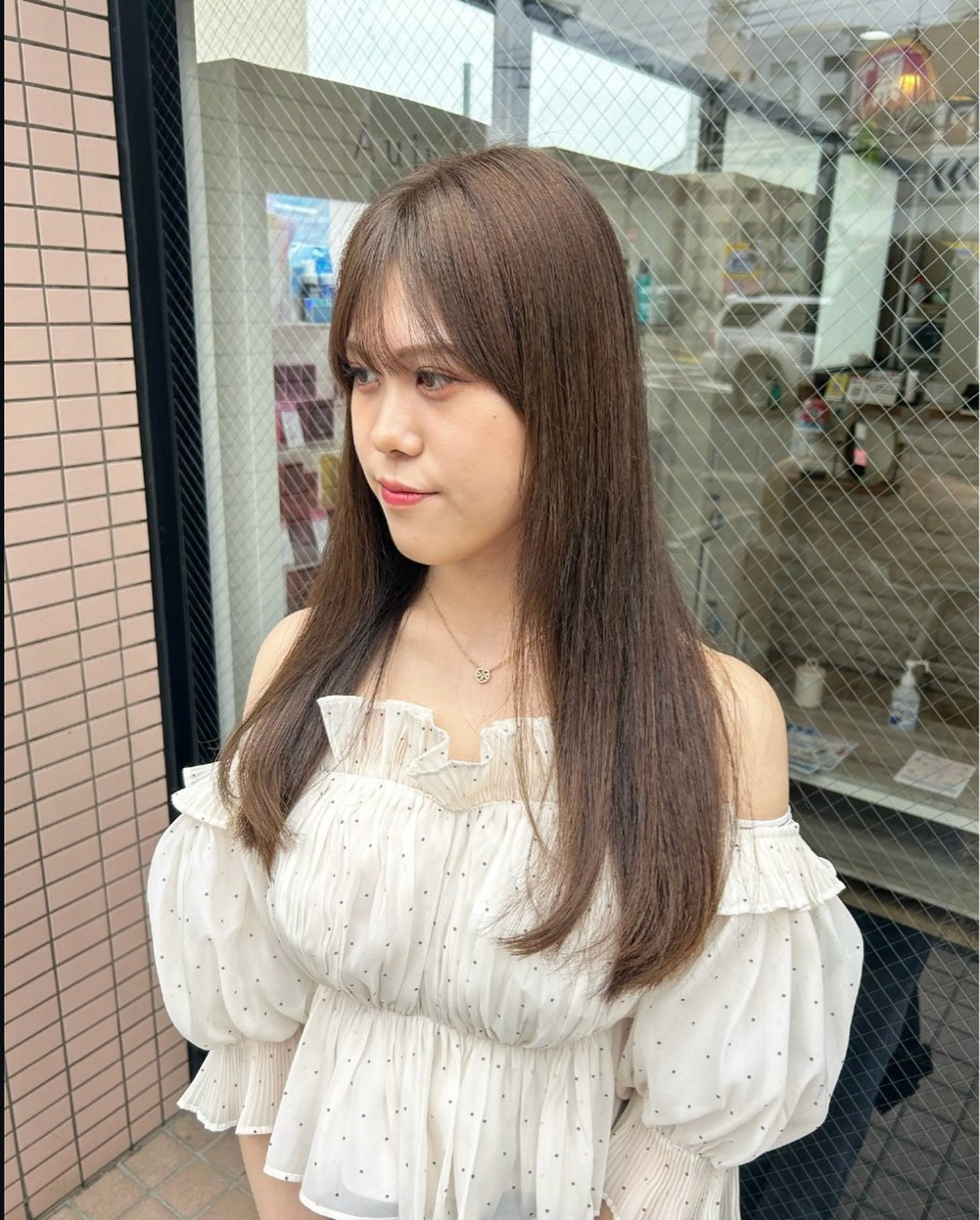 ロング 縮毛矯正 カット 縮毛矯正 トリートメント 🫧顔周りカット 🫧樫村優香のヘアスタイル