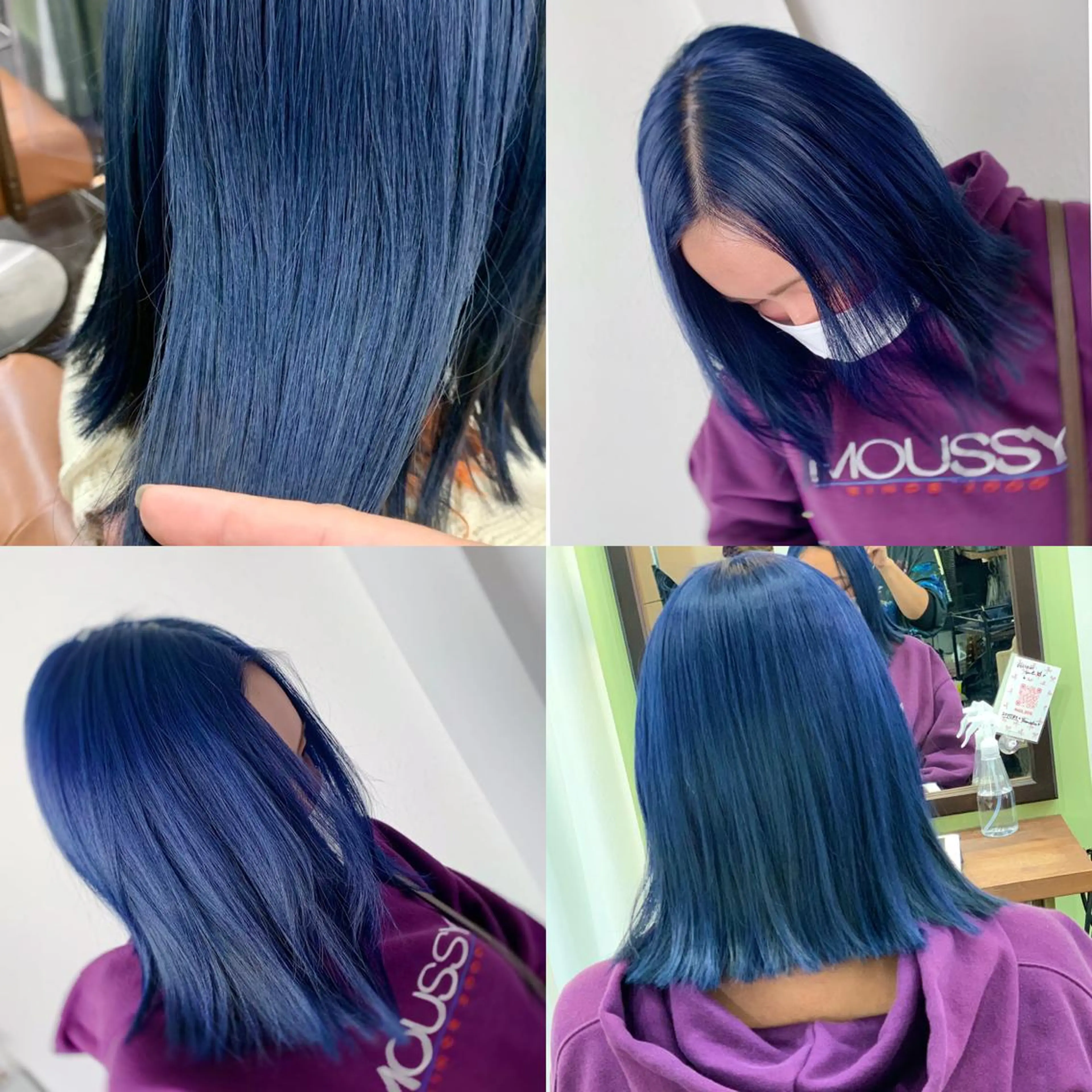 ミディアム 切りっぱなしボブ ボブ ヘアカラー トリートメント ブリーチ毛に縮毛矯正 ✨カラー✨山田 正幸のヘアスタイル